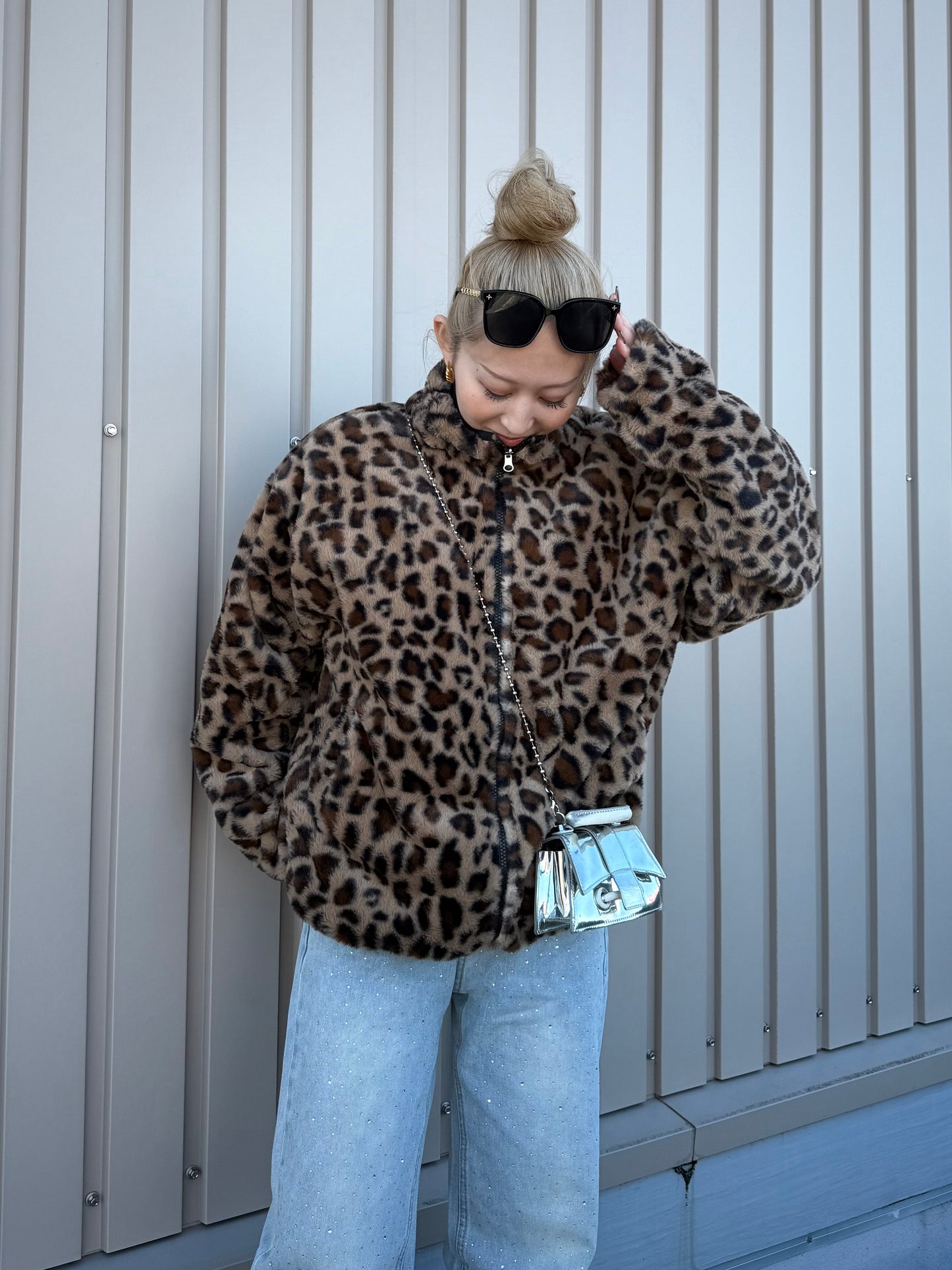 リバーシブルレオパードジャケット DPB73508