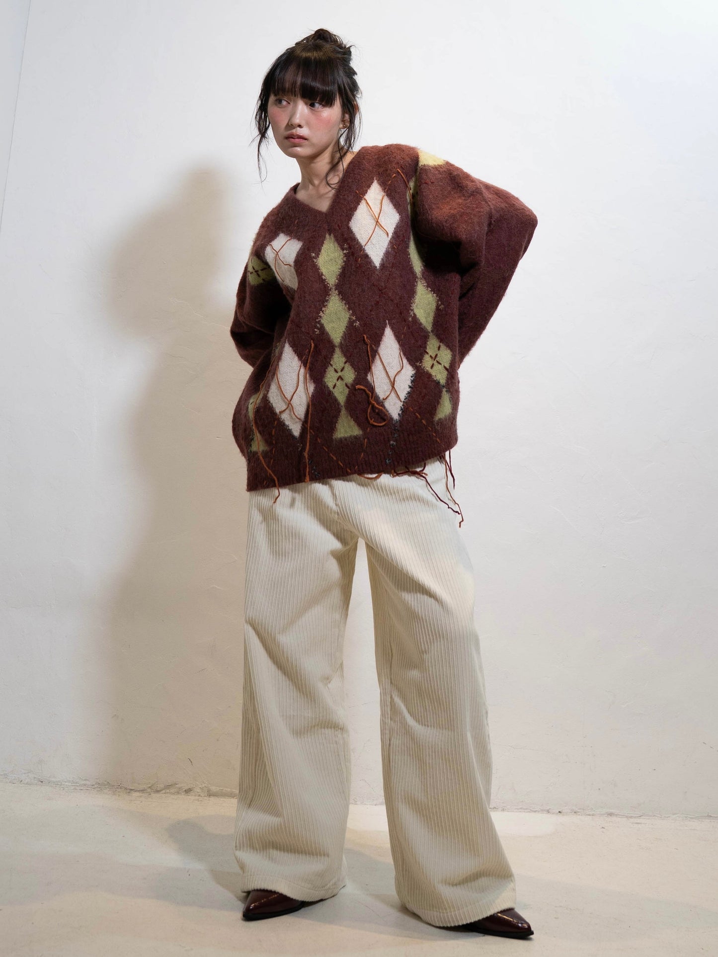 アーガイルチェックニット DPC02012