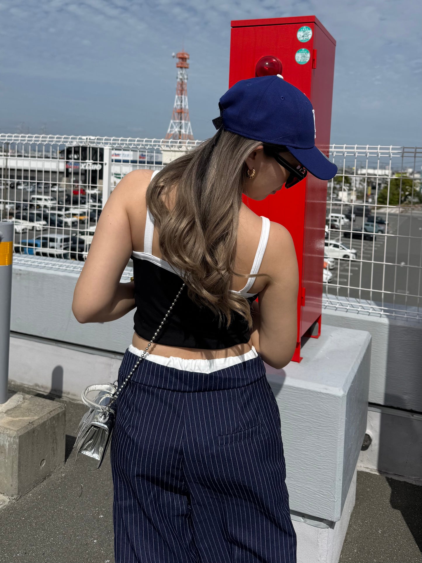 ストライプストレートパンツ DPB73581