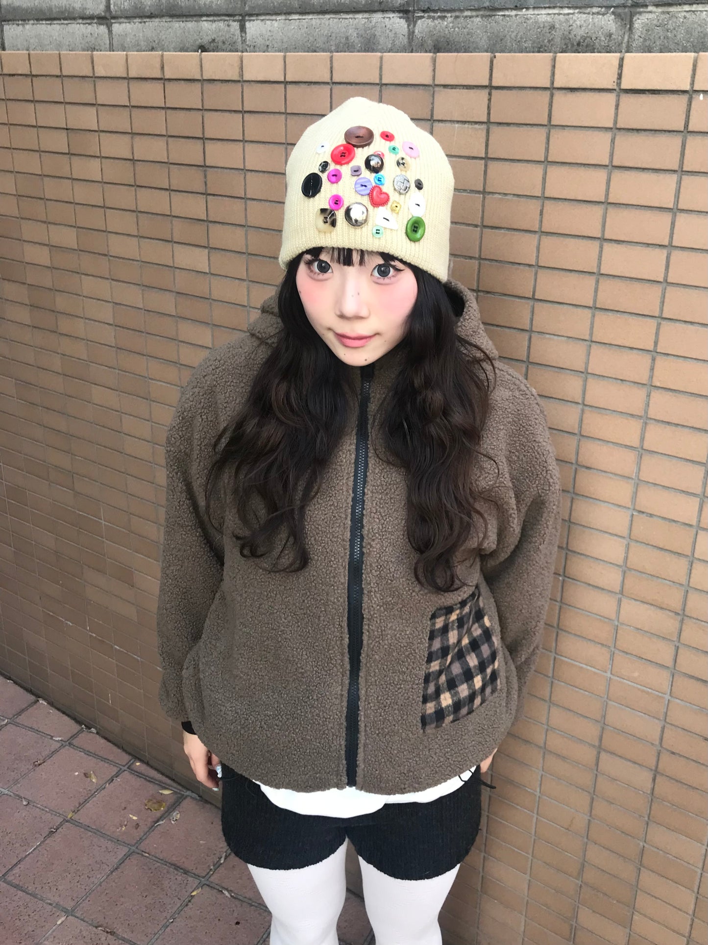 リバーシブルボアチェックアウター DPB89169