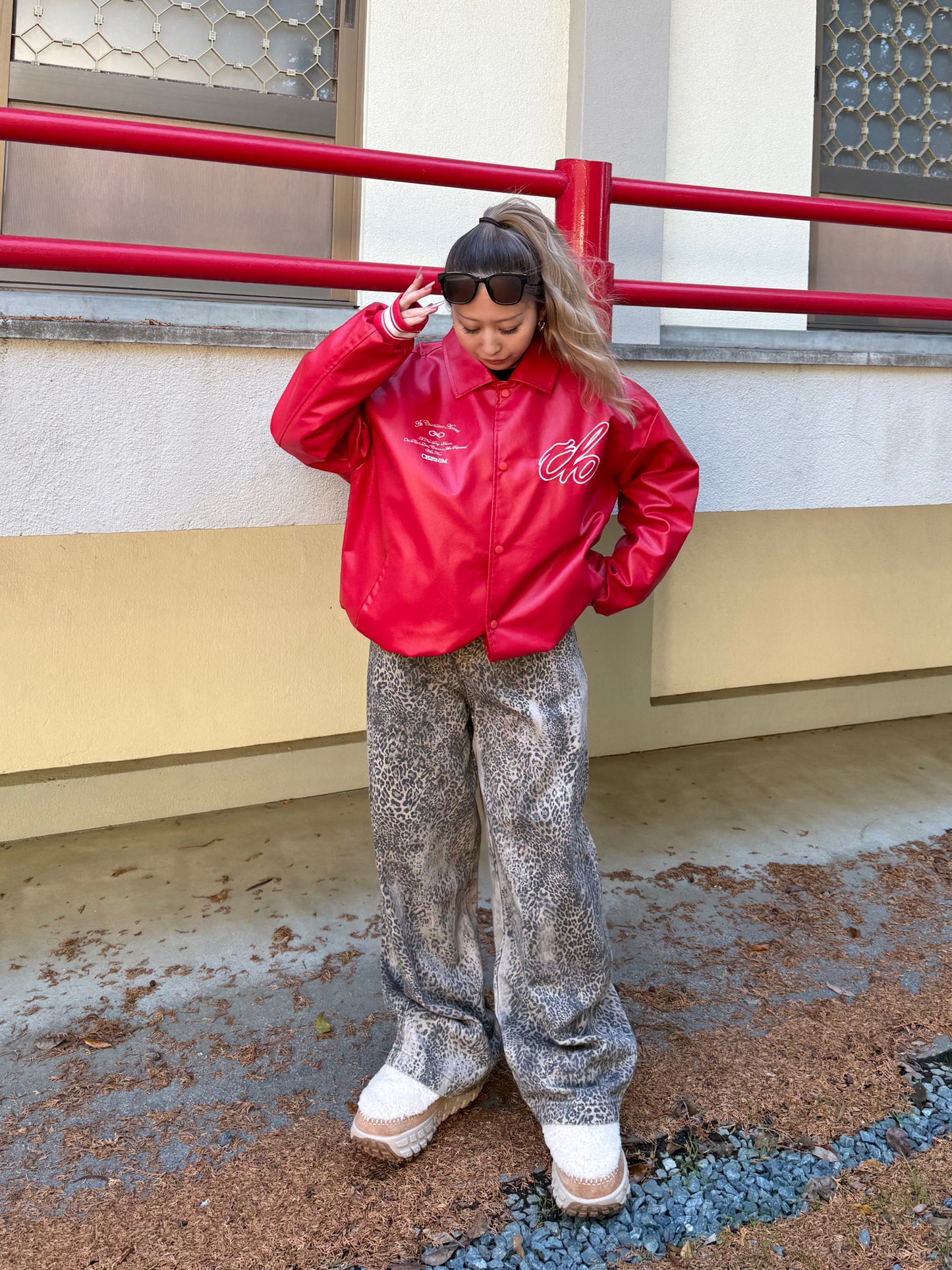 ダメージレオパードデニムパンツ DPB73528