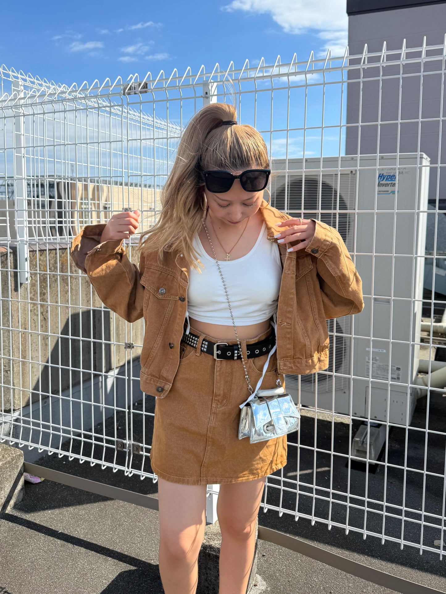 ブラウンデニムセットアップ DPB73478