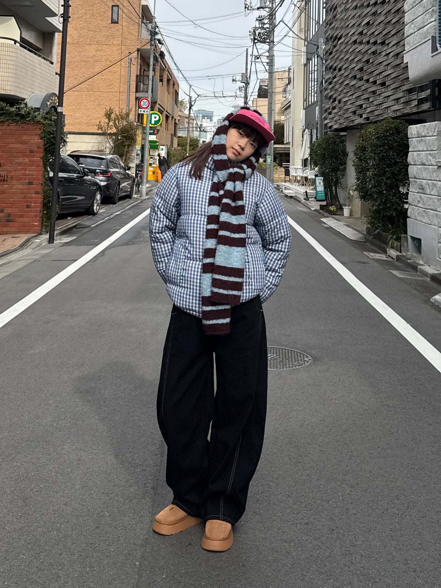 バイカラーボーダーマフラー DPB91062