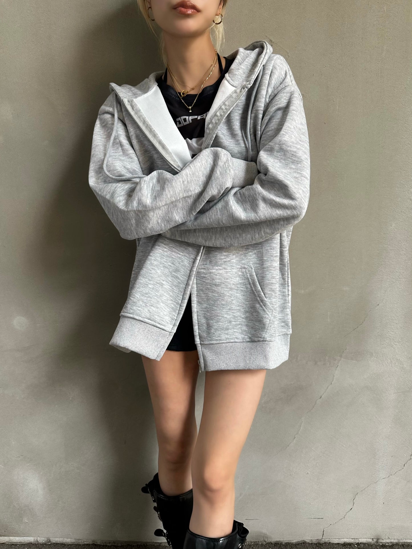 ルーズフードジップパーカー DPB26625