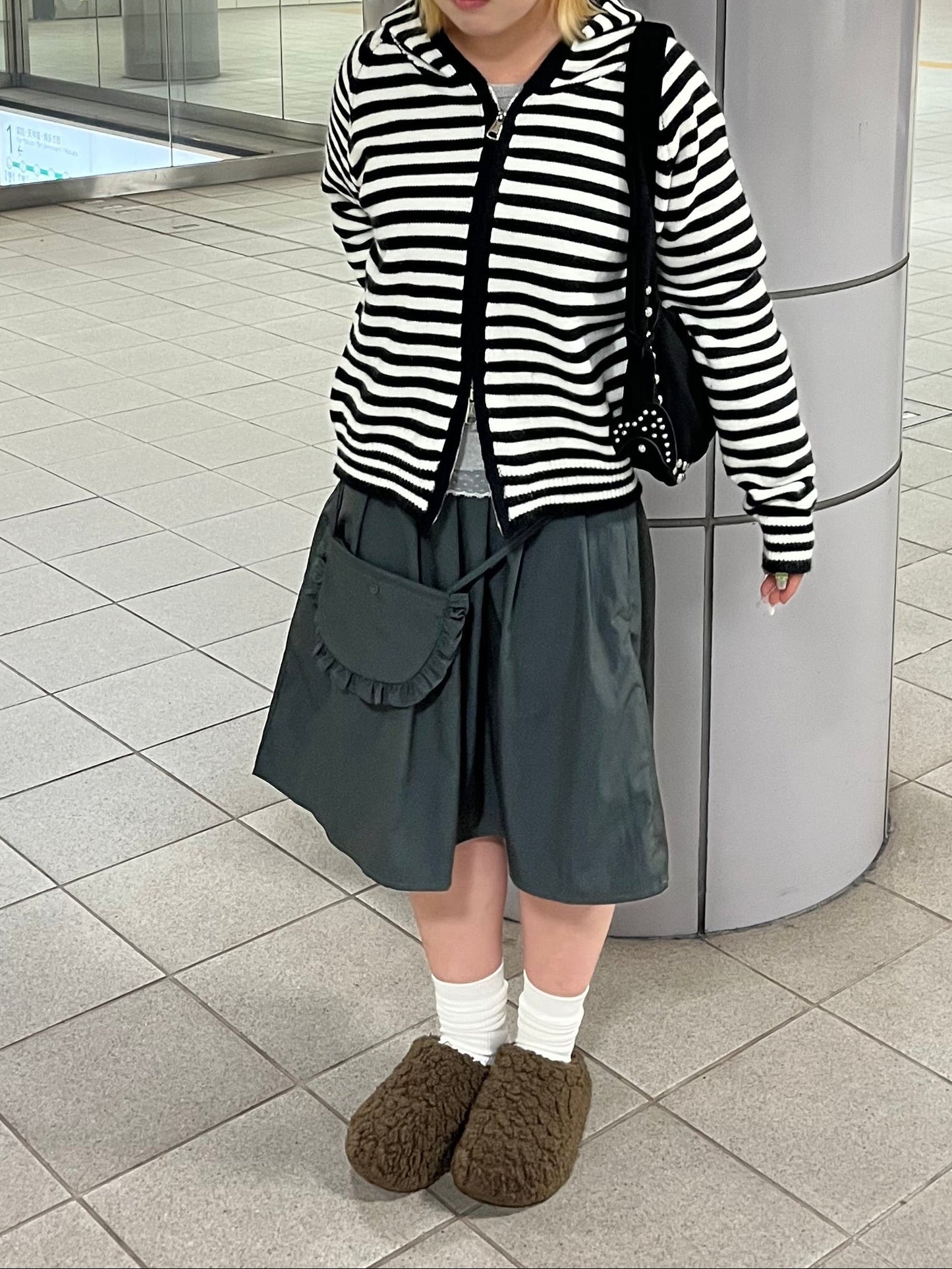 ボーダーニットジップパーカー DPB97030