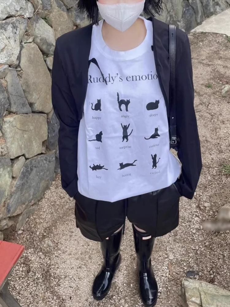 キャットプリントTシャツ DPB71777