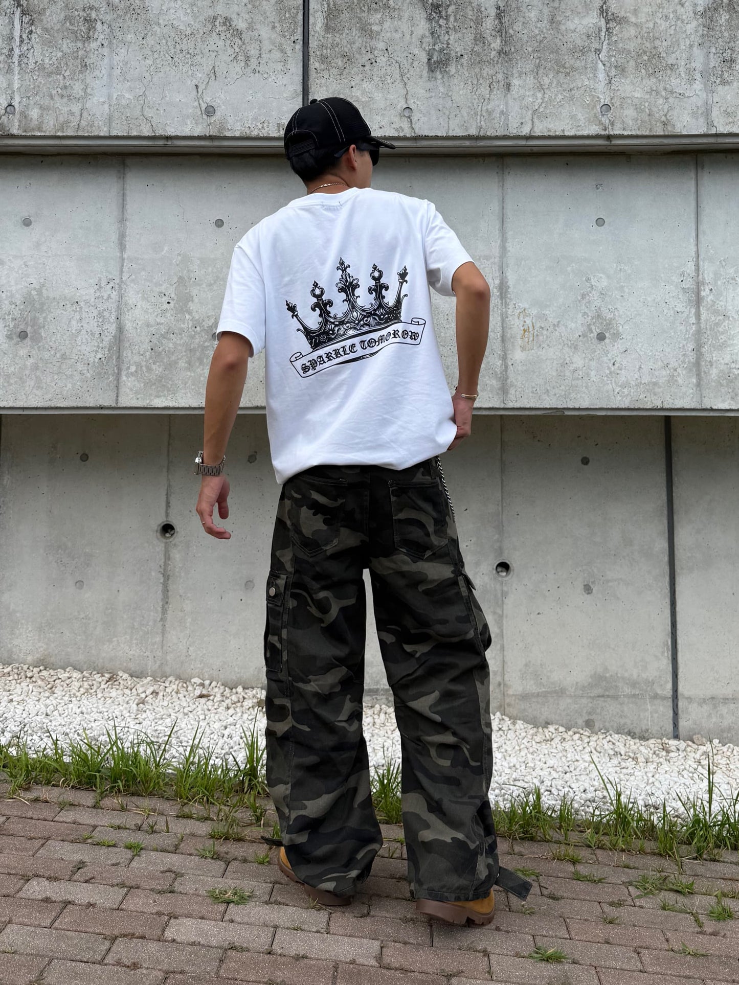 サイドポケットカモフラデニムパンツ DPB90242