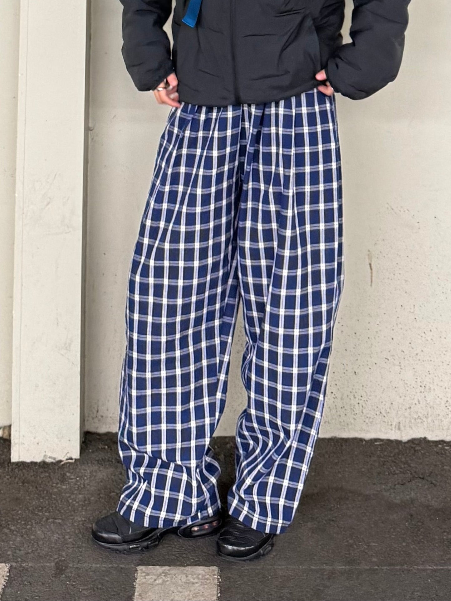 フロントボタンチェックパンツ DPB93090