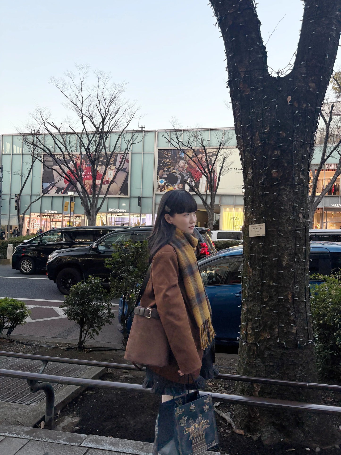 イエローチェックマフラー DPA43729