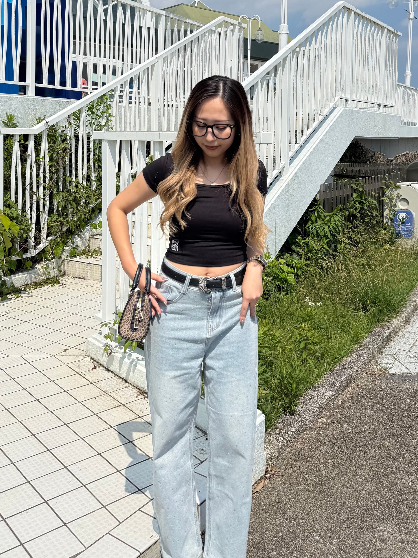 ラメデニムパンツ DPB73643