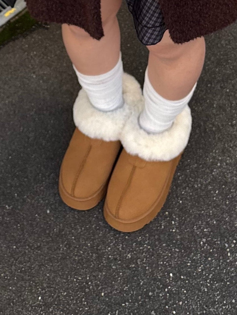 ファー付きショートムートンブーツ DPB89137