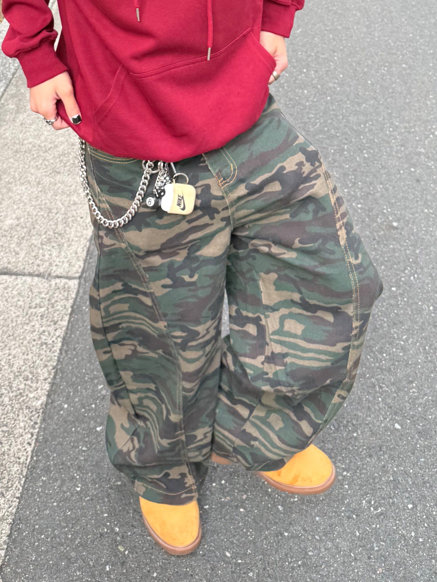 カモフラワイドデニムパンツ DPB90085