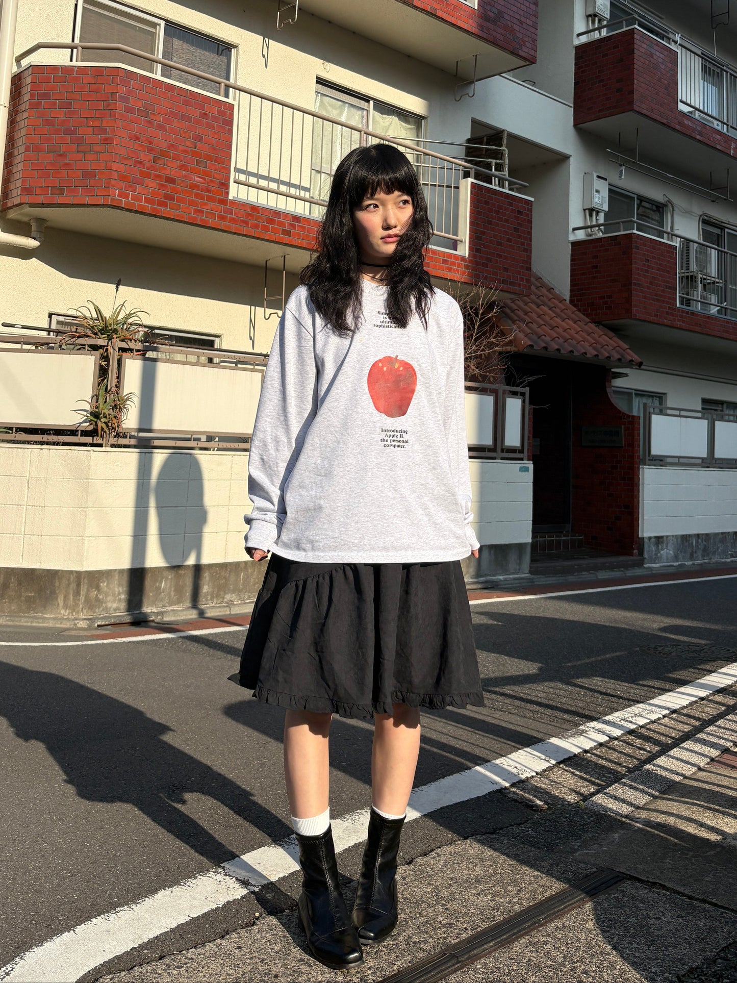 アップルオーバーサイズTシャツ DPA43771