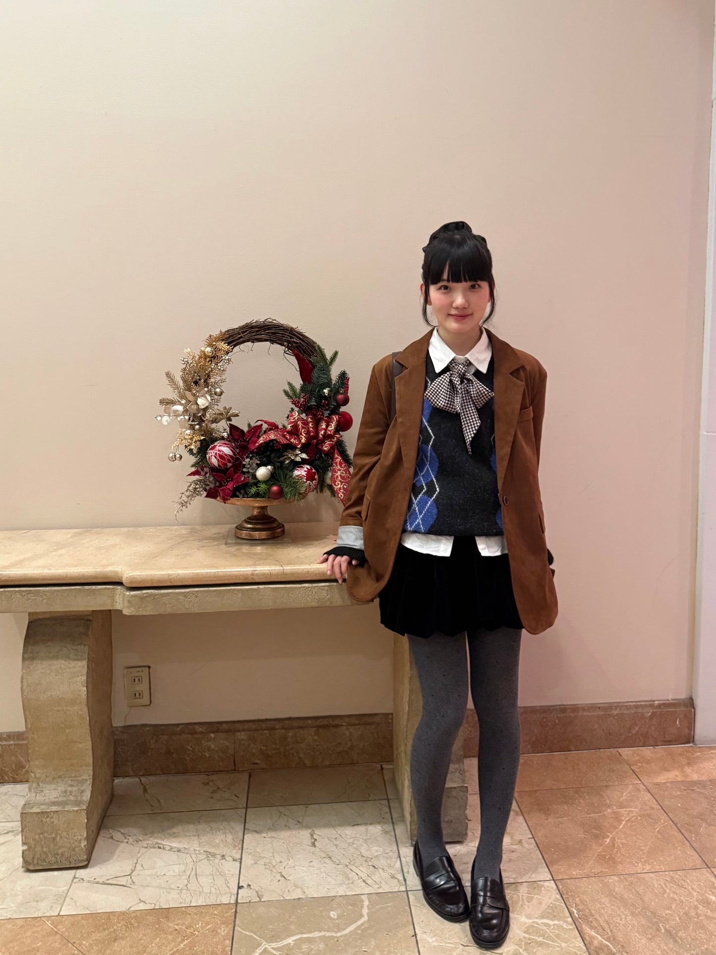 アーガイルハートニット DPA43721