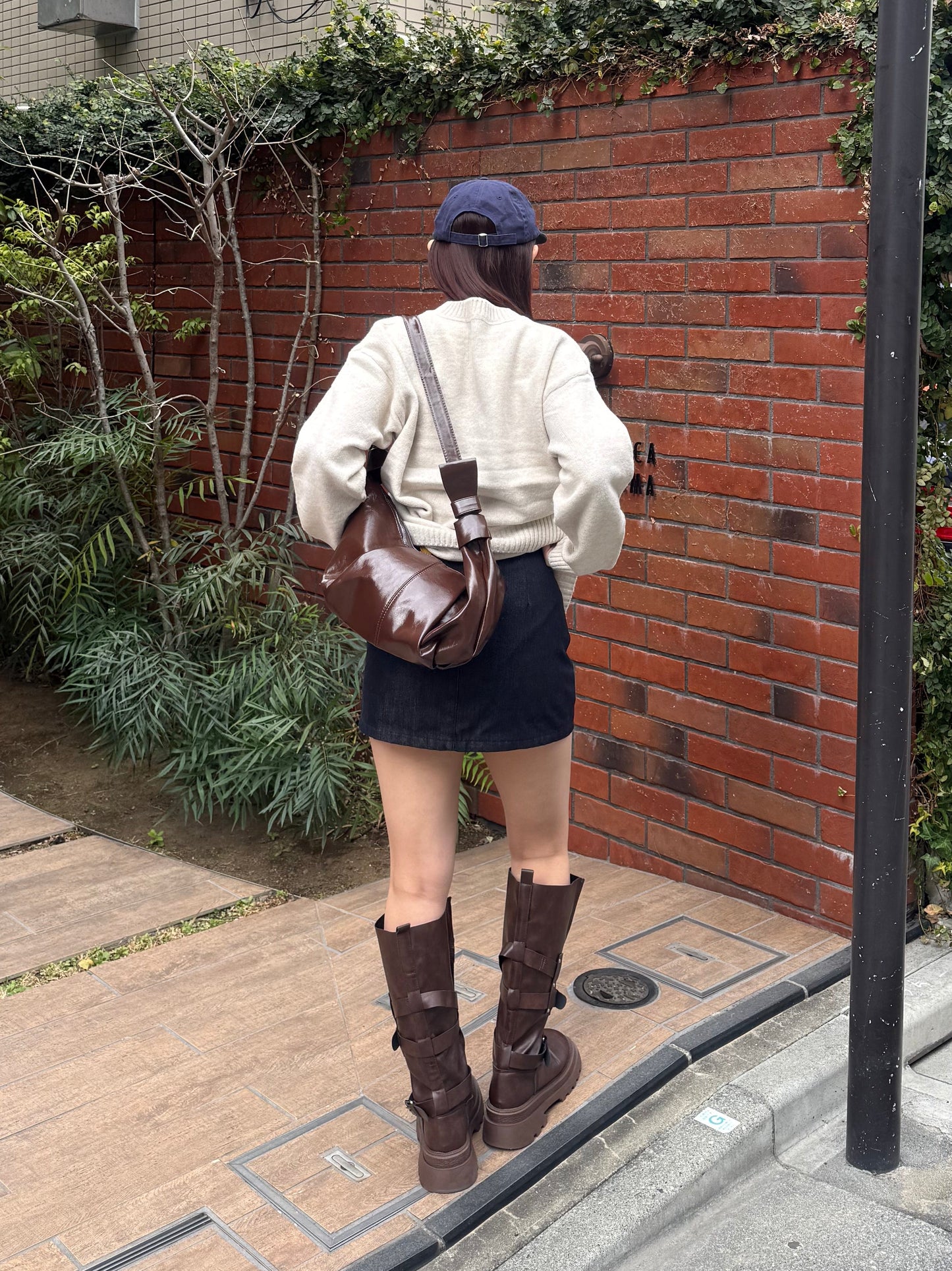 ベルト付きデニムライクミニスカート DPB91107