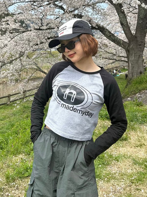 ラグランクロップドTシャツ DPA61366