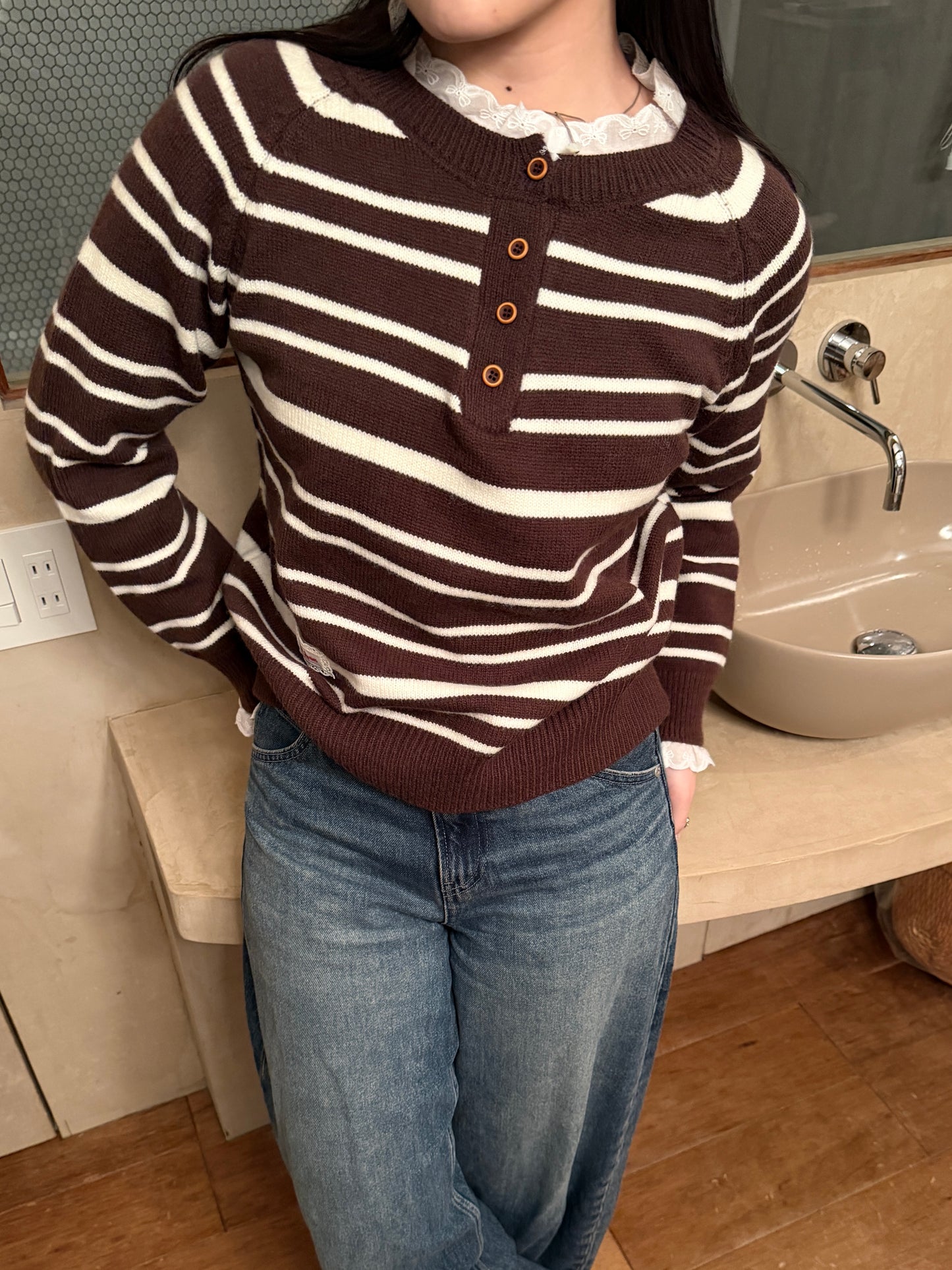 マルチボーダーニットトップス DPB78258