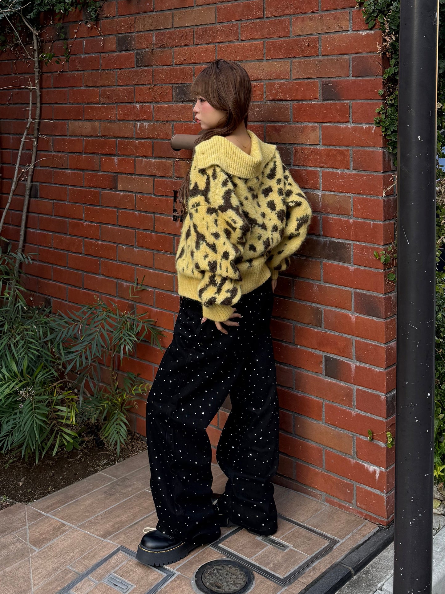 レオパードハイネックカーディガン DPB86181