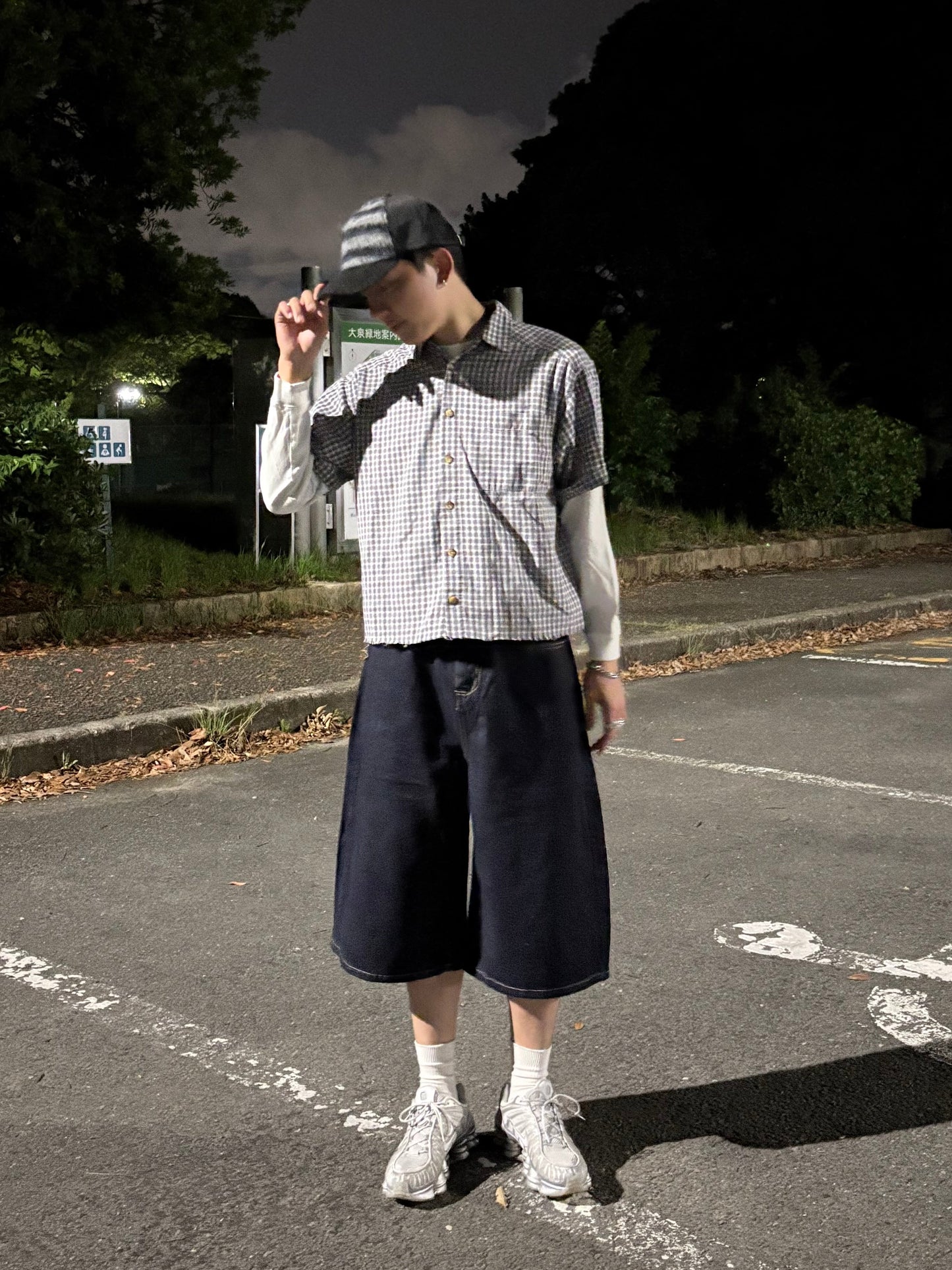 ワイドデニムハーフパンツ DPC10032