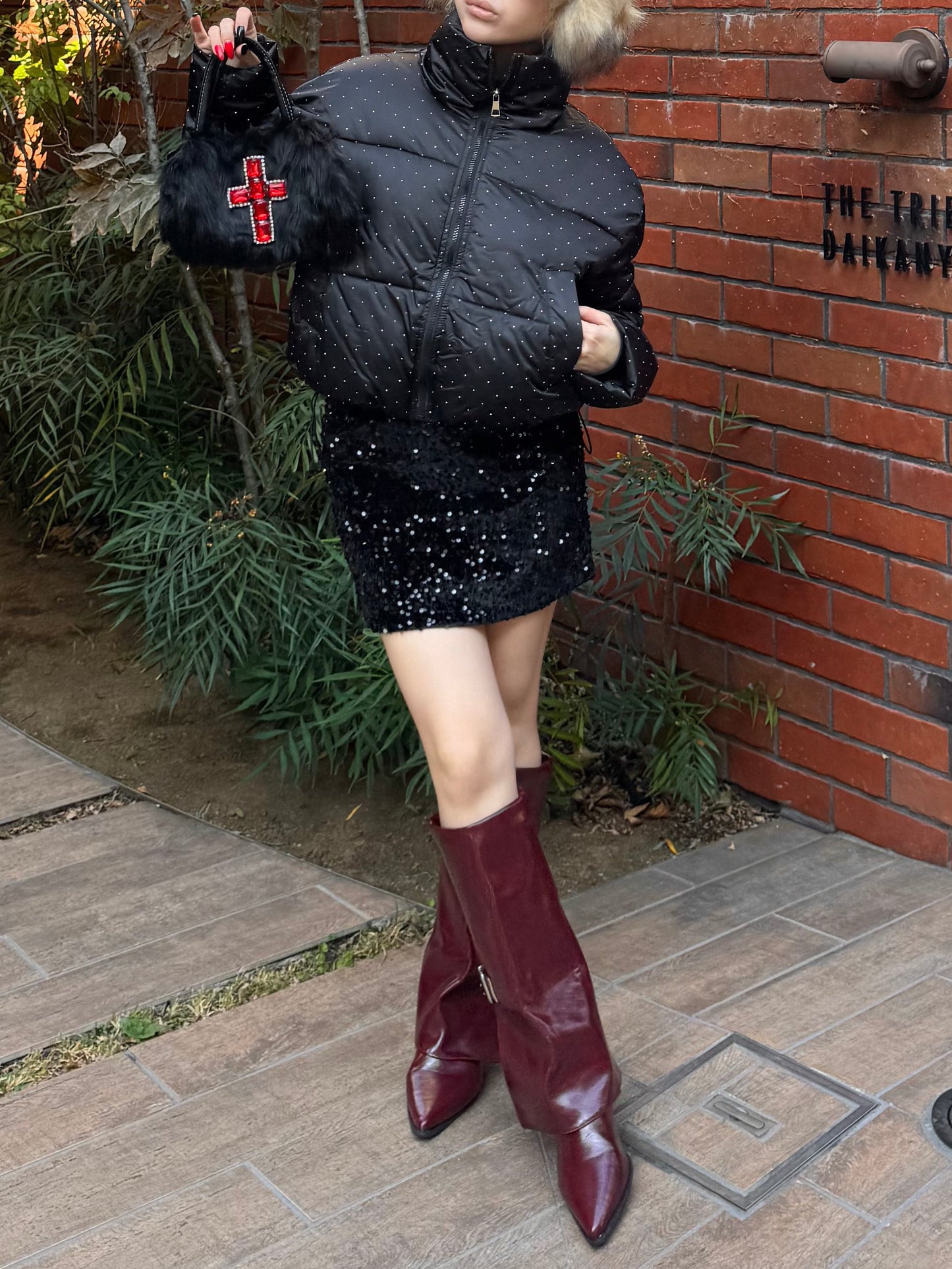 ボルドーバックルブーツ DPB86165