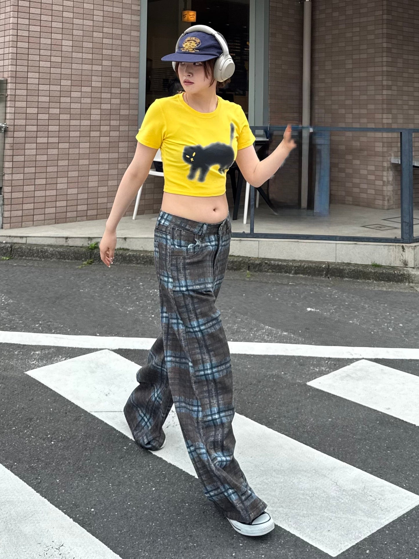 キャットプリントTシャツ DPB91117