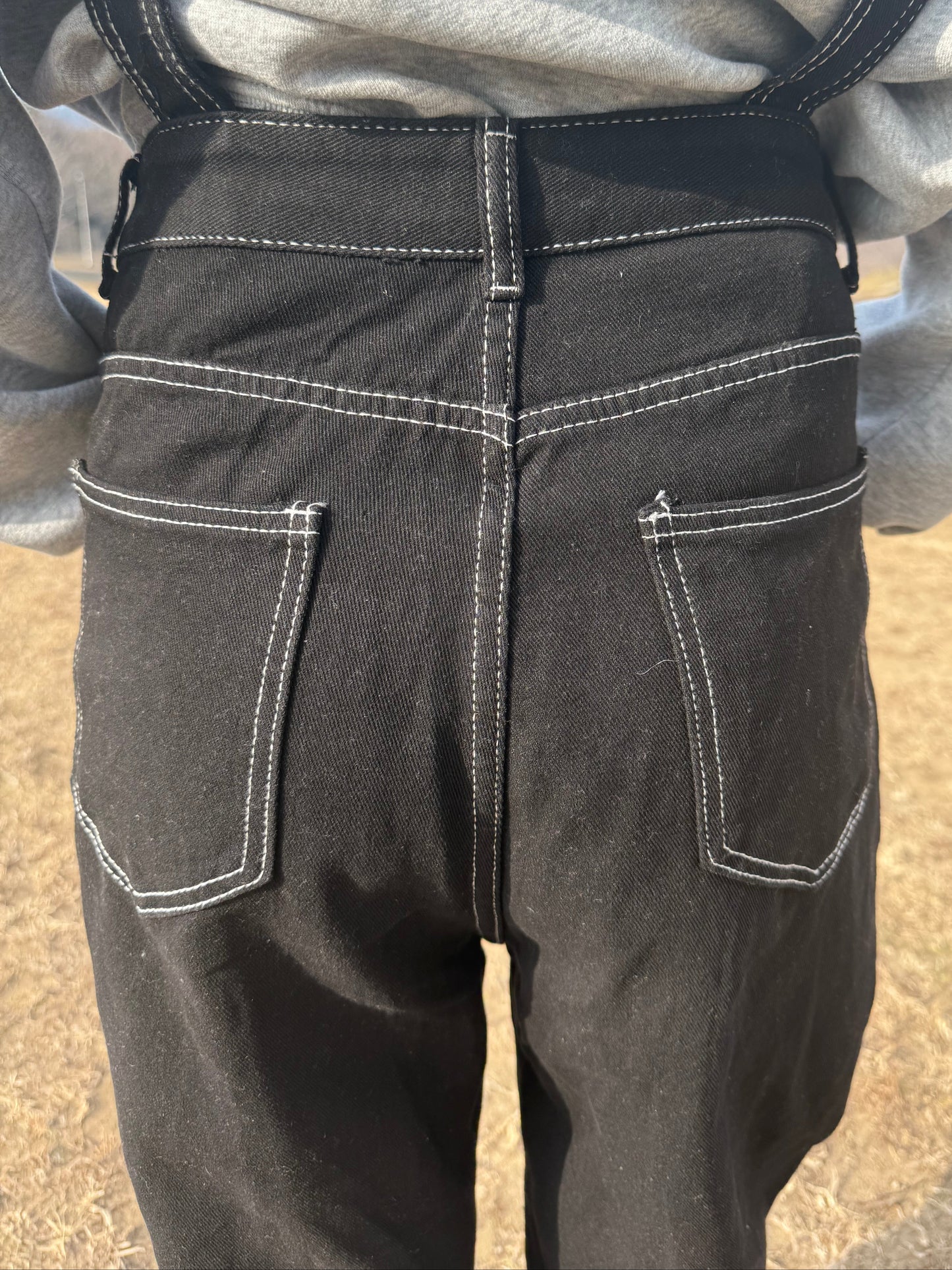 ブラックデニムサロペット DPB73568