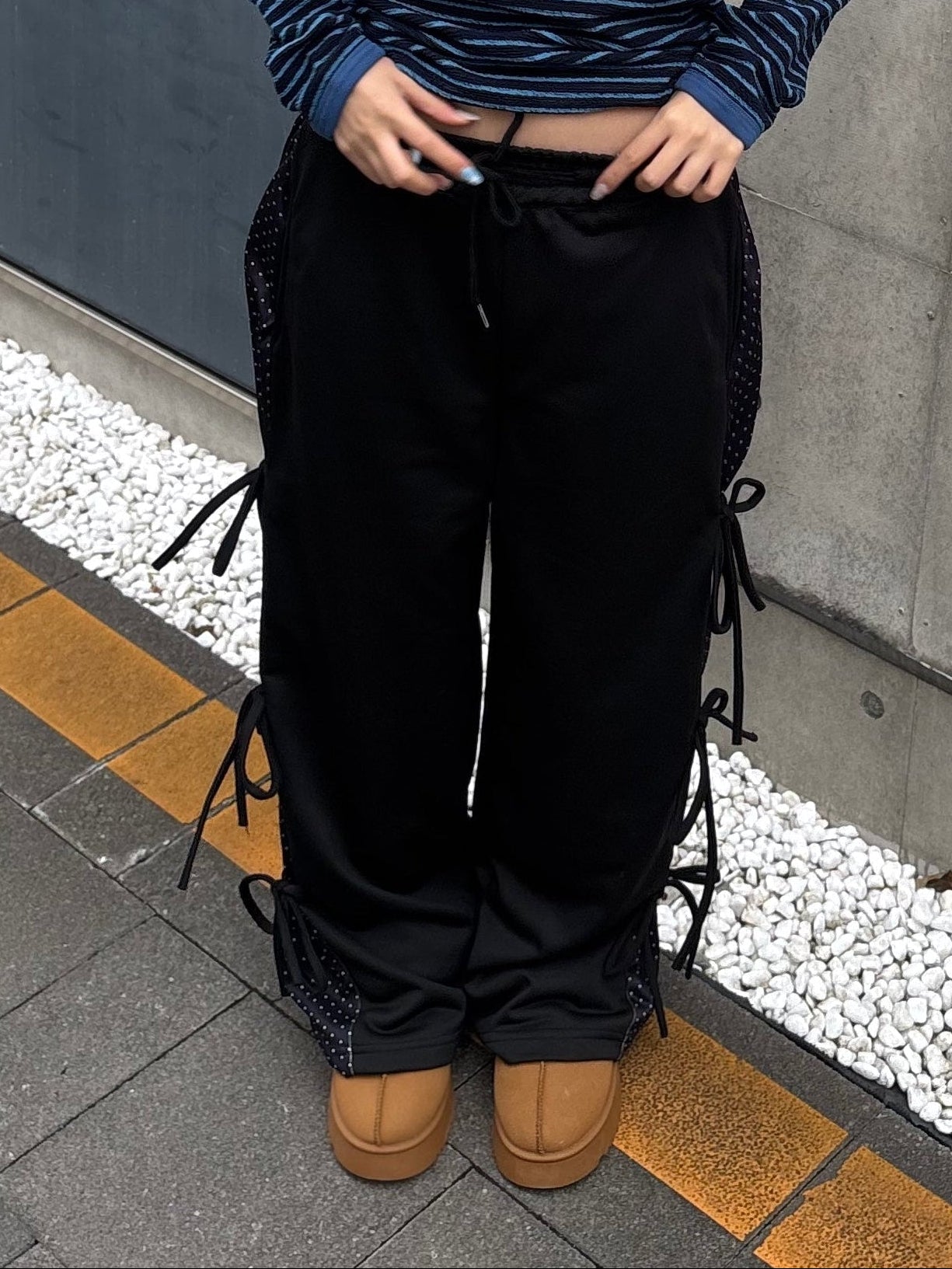 ラインドットリボンスウェットパンツ DPB89140