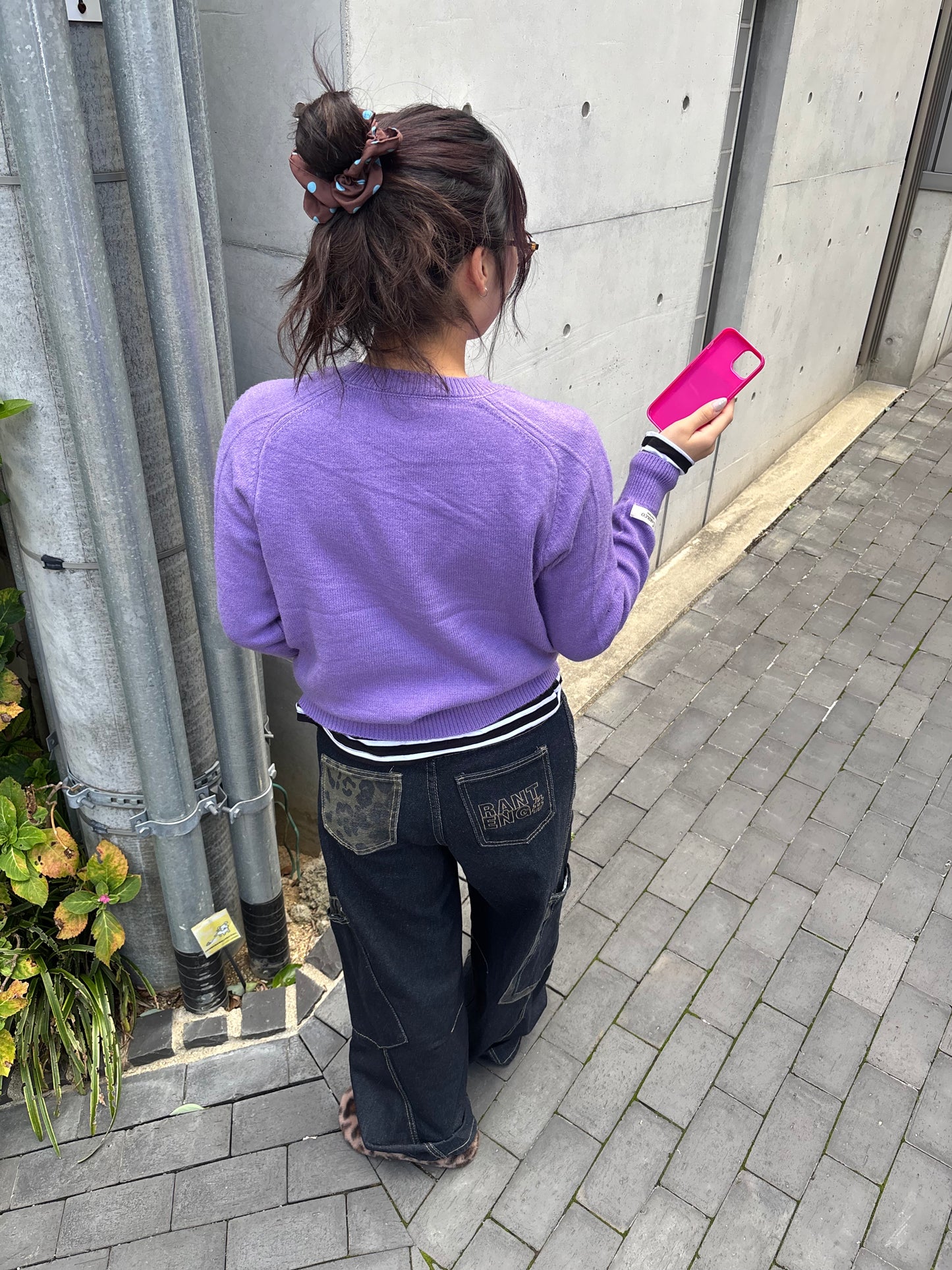 ナチュラルパープルニット DPB89118