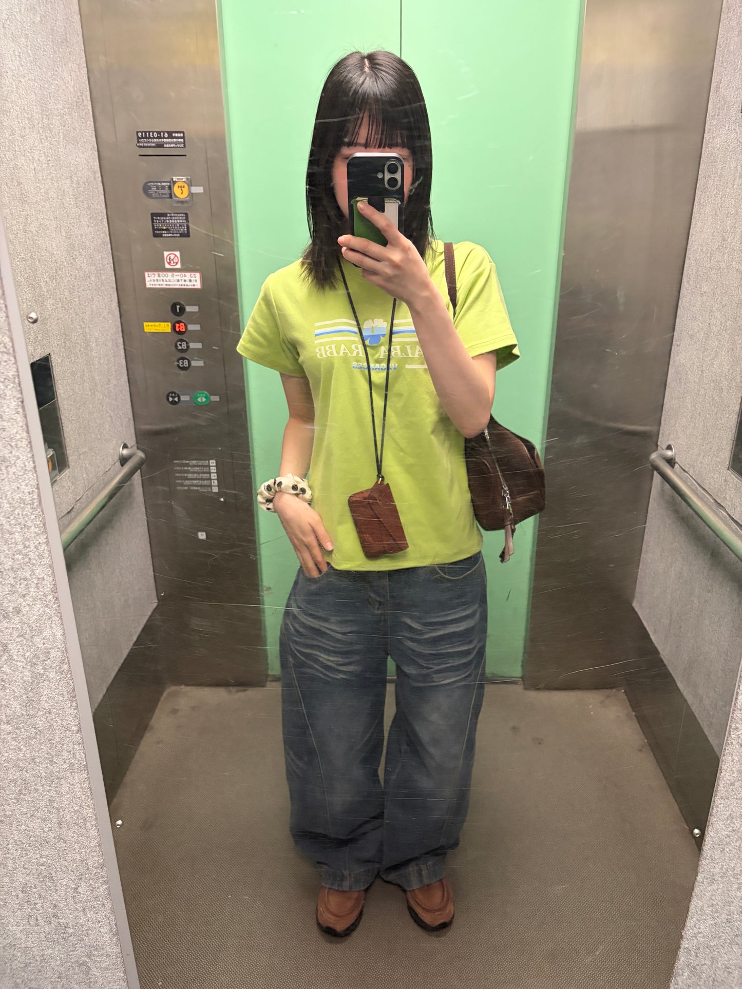 グリーンミニマルTシャツ DPB99096