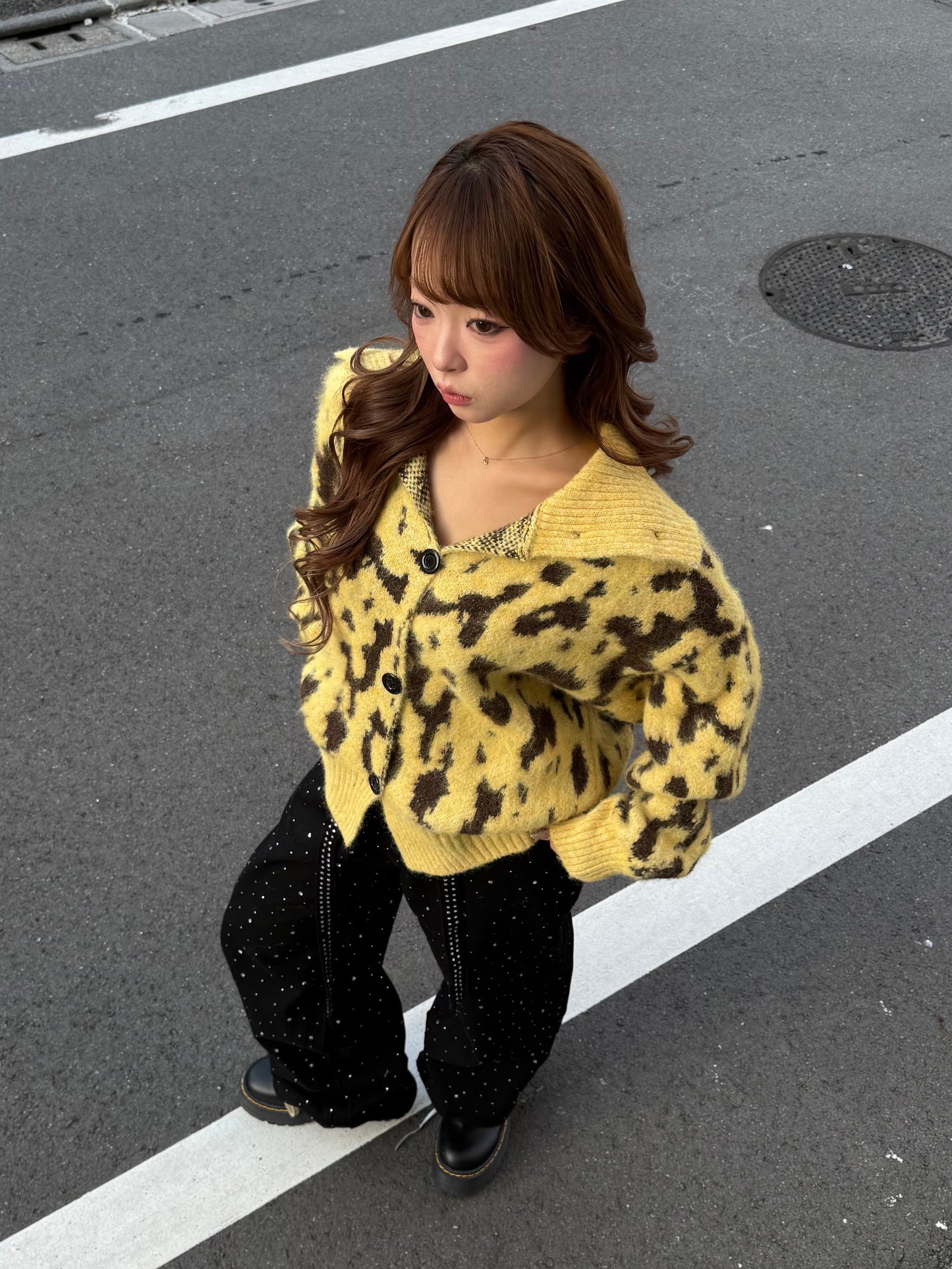 レオパードハイネックカーディガン DPB86181