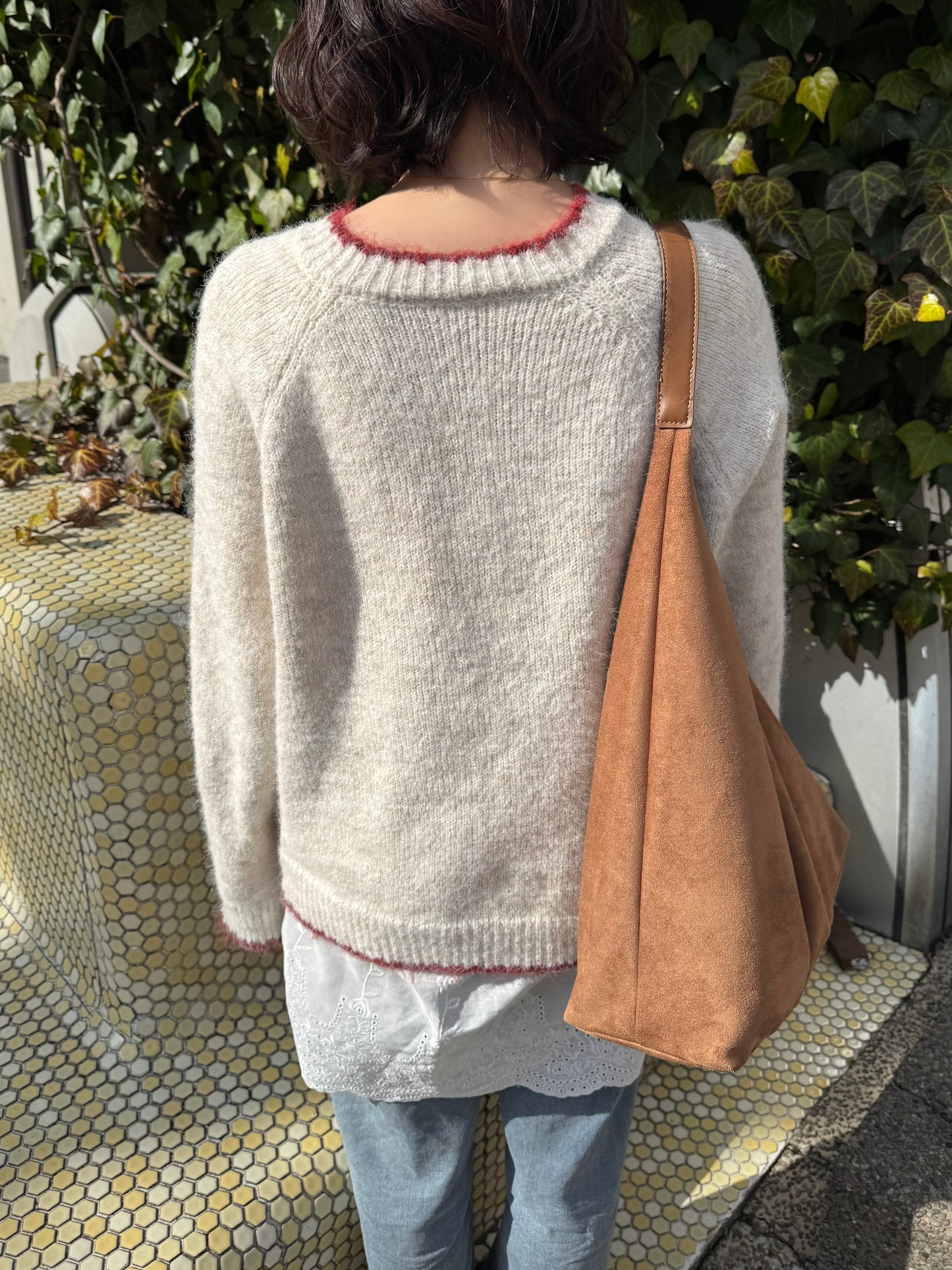 カラフルボタンバイカラーカーディガン DPC03016