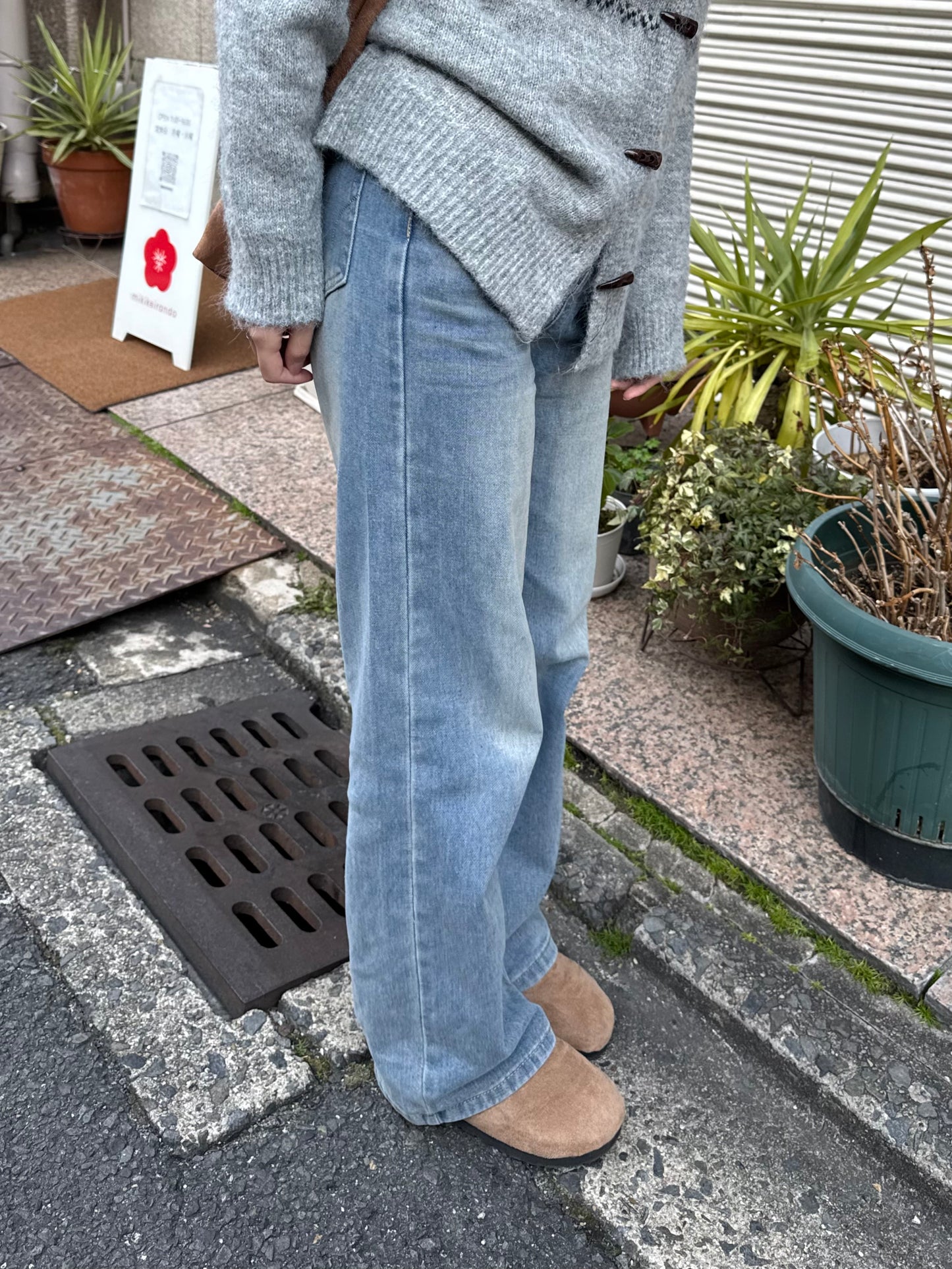 ウォッシュワイドストレートデニムパンツ DPC03024