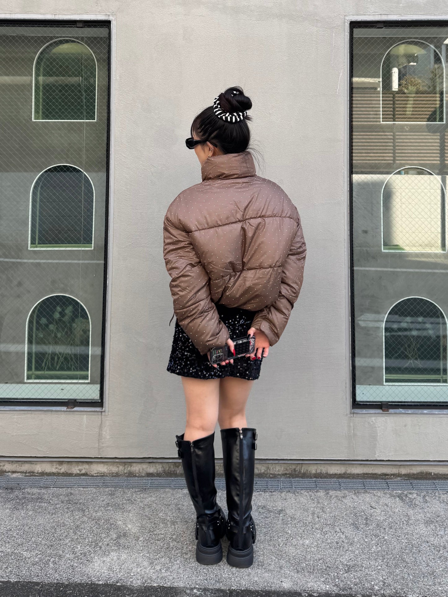 ラメショートダウンジャケット DPB86154