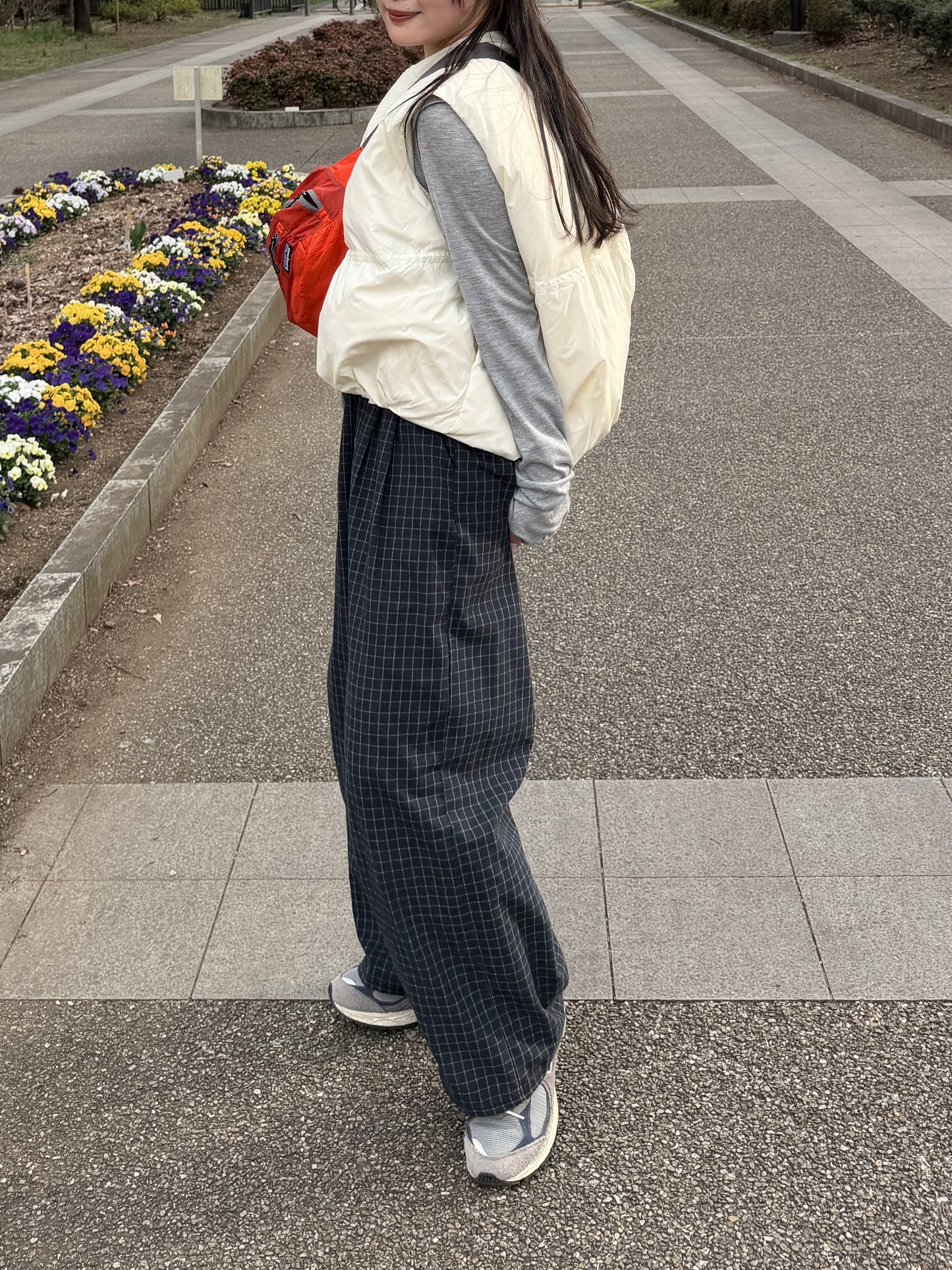 ウエストリボンチェックパンツ DPB78002