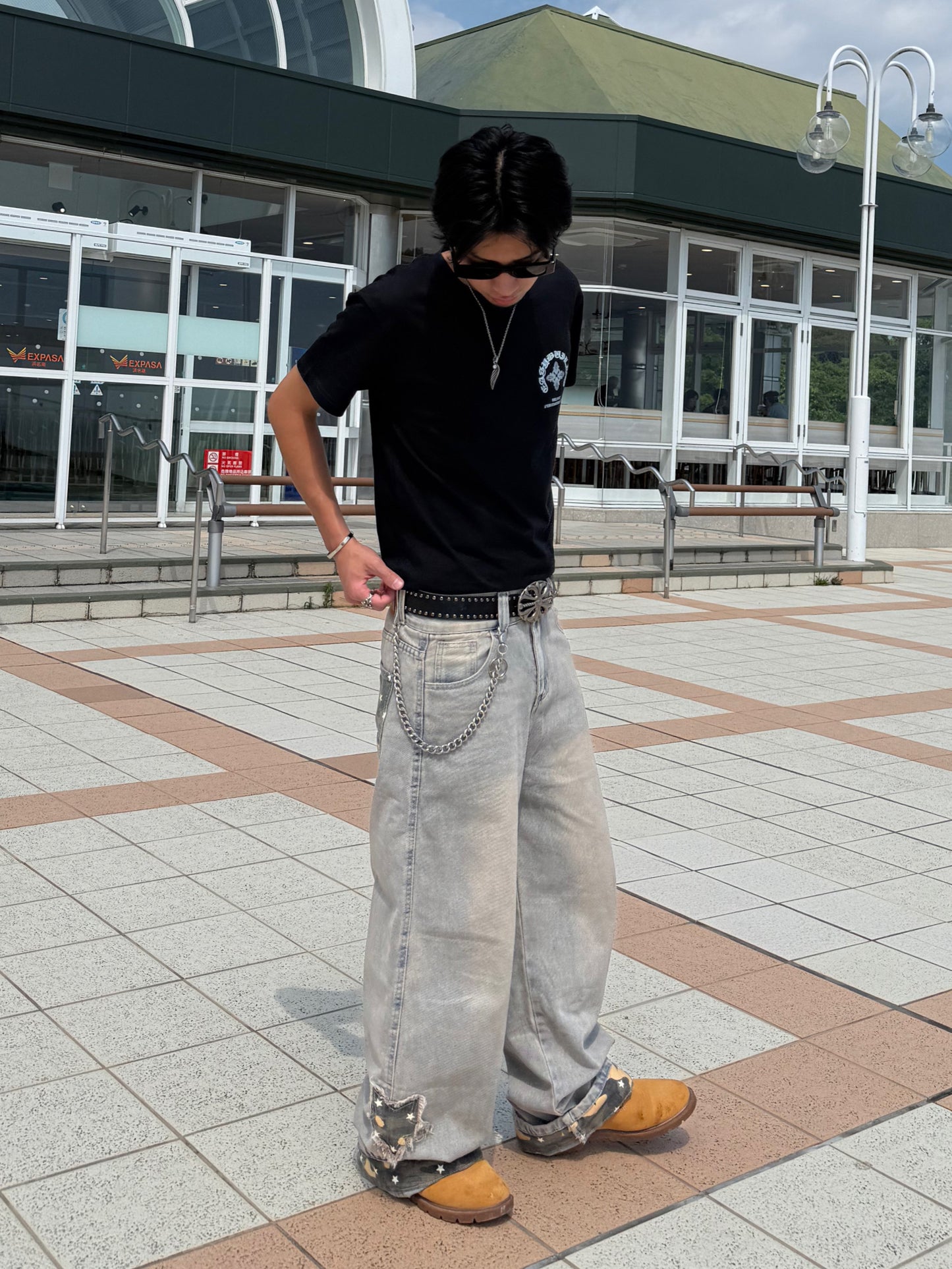 バックポイントカモフラデニムパンツ DPB90212