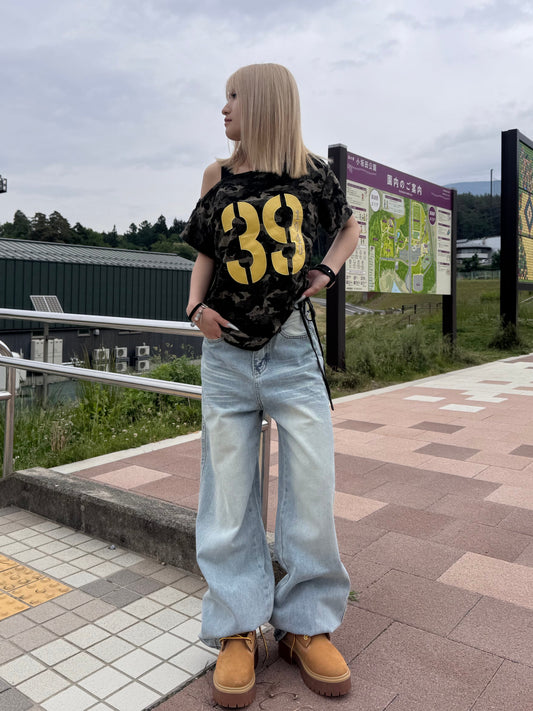カモフラオフショルTシャツ DPB42378