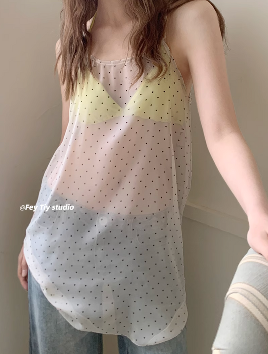 シースルードットキャミワンピース DPB71408