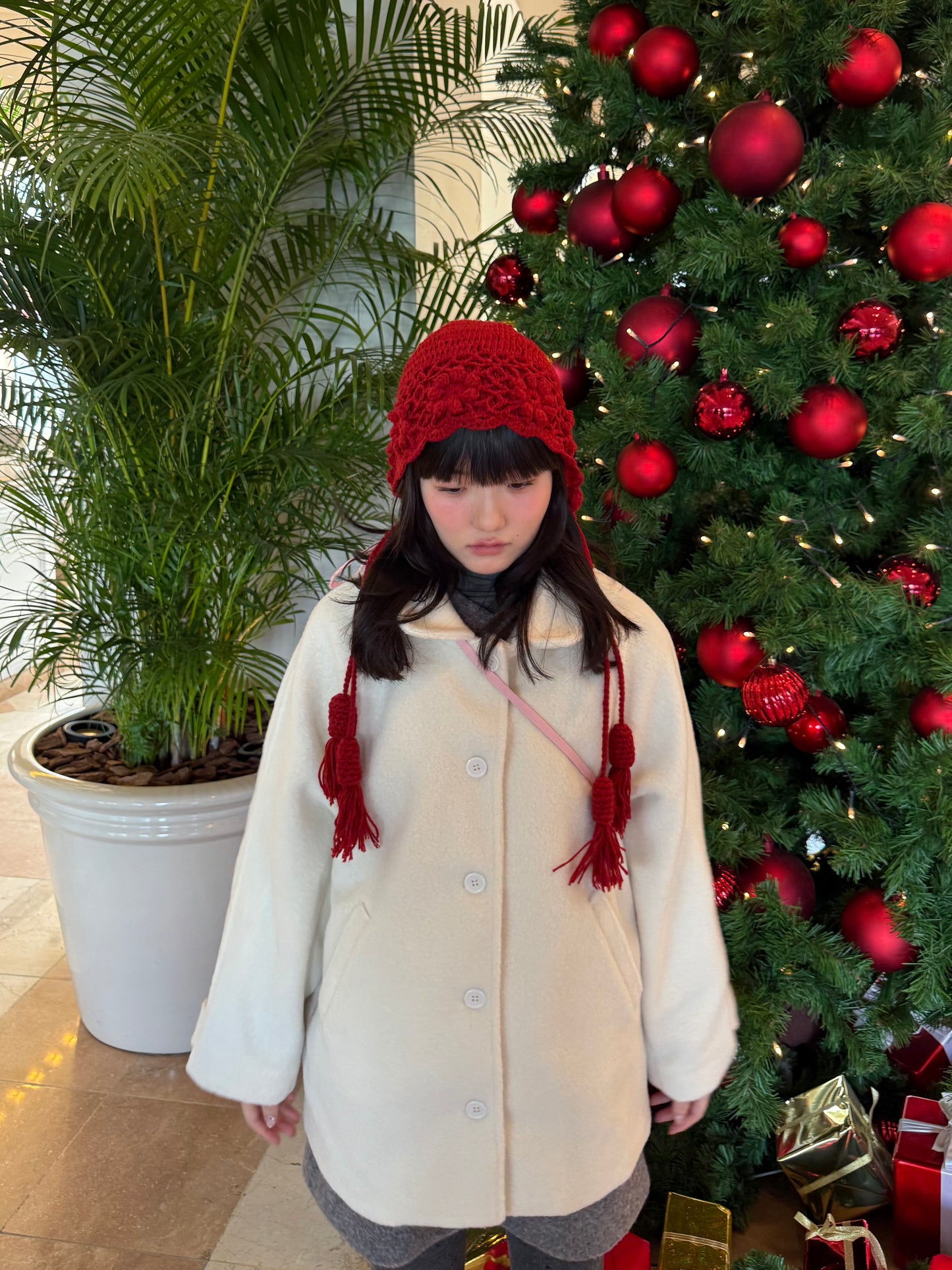 レッドウールヘアドレス DPA43745