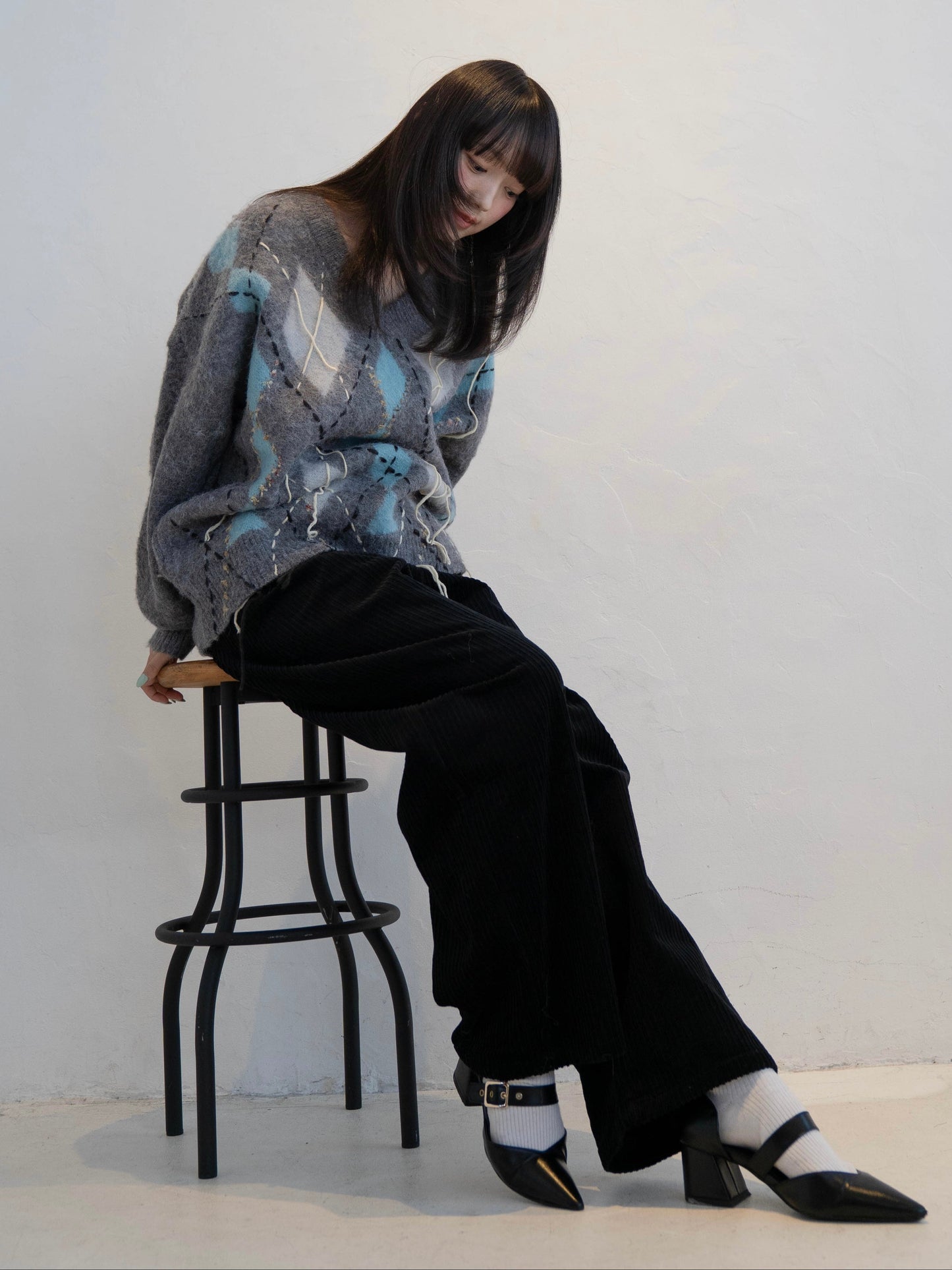 アーガイルチェックニット DPC02012