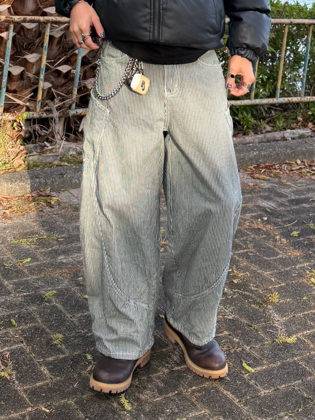 ストライプワイドデニムパンツ DPB90083