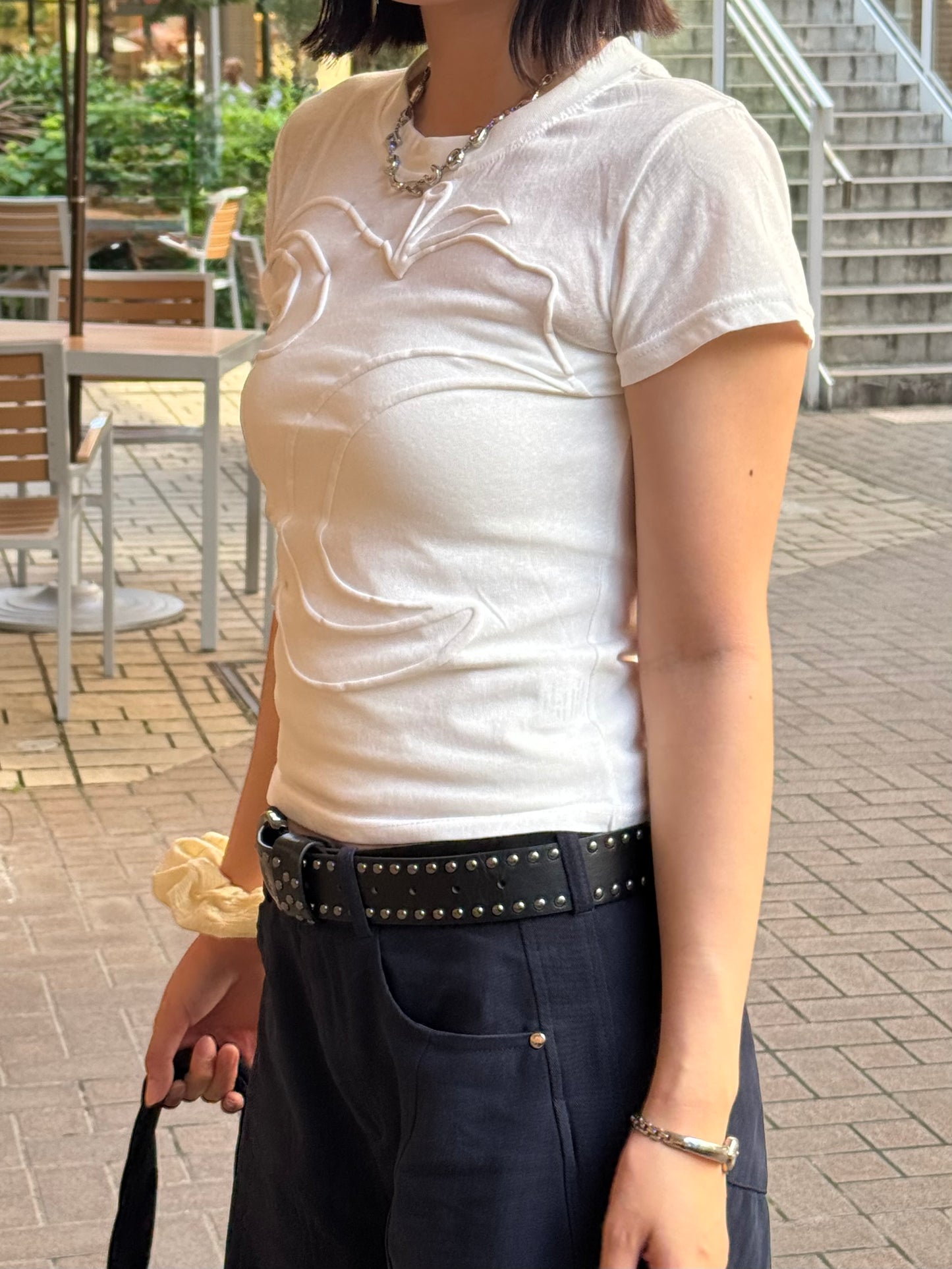 エンボスラインアートTシャツ DPB93111