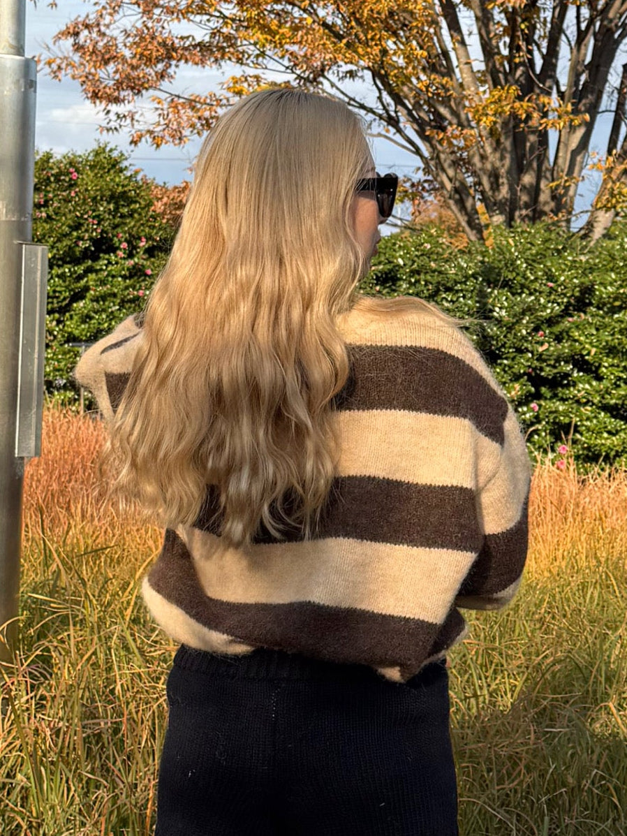 ボーダニットトップス DPB73526