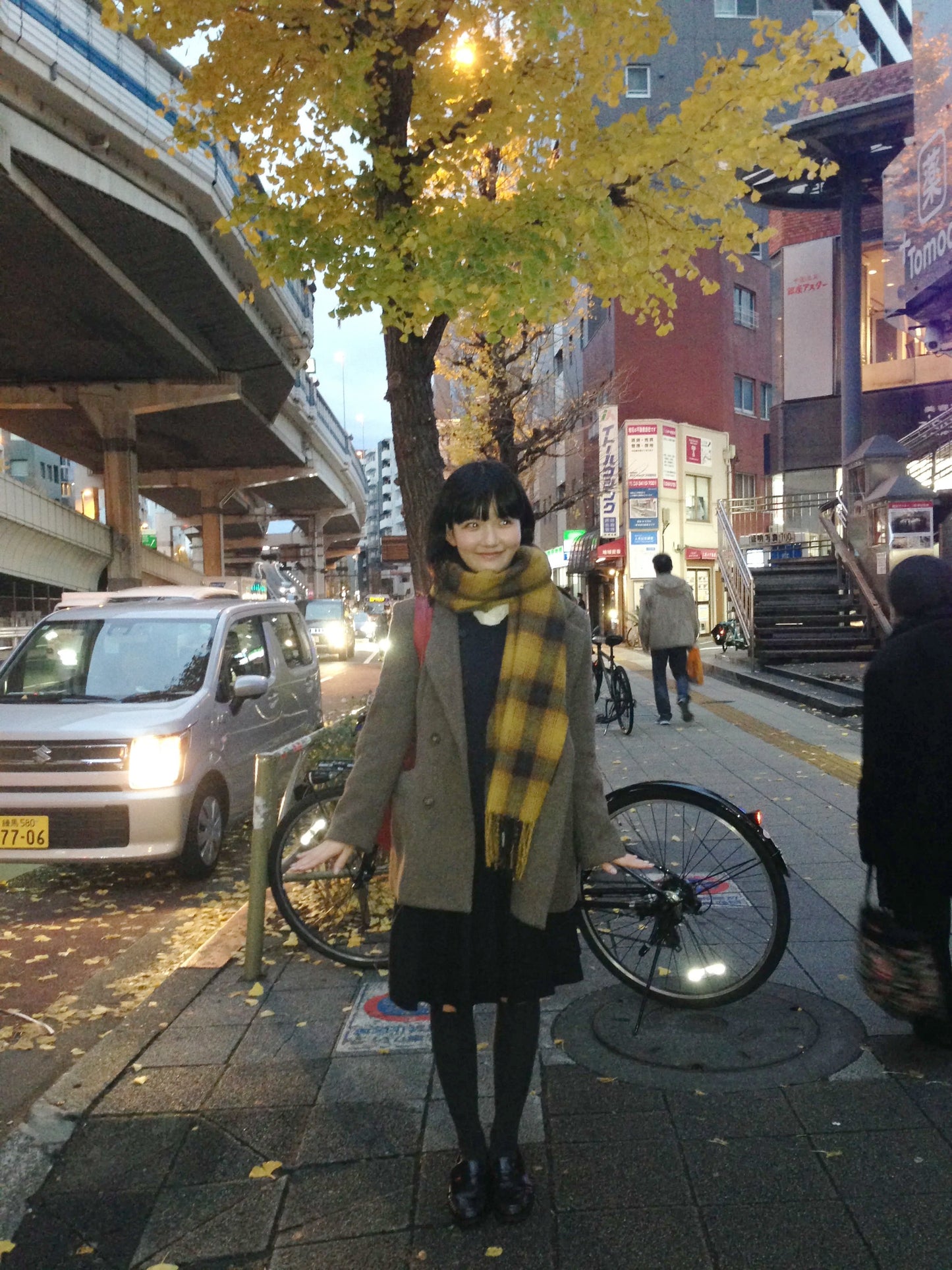 イエローチェックマフラー DPA43729