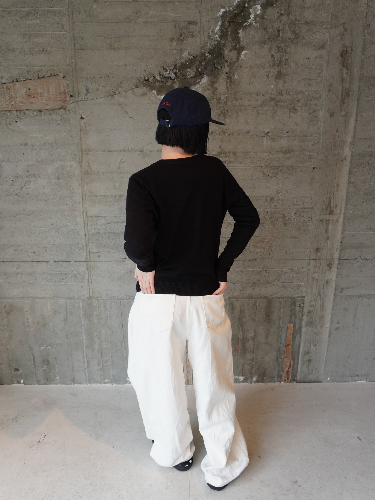 ホワイトワイドタックパンツ DPB85118