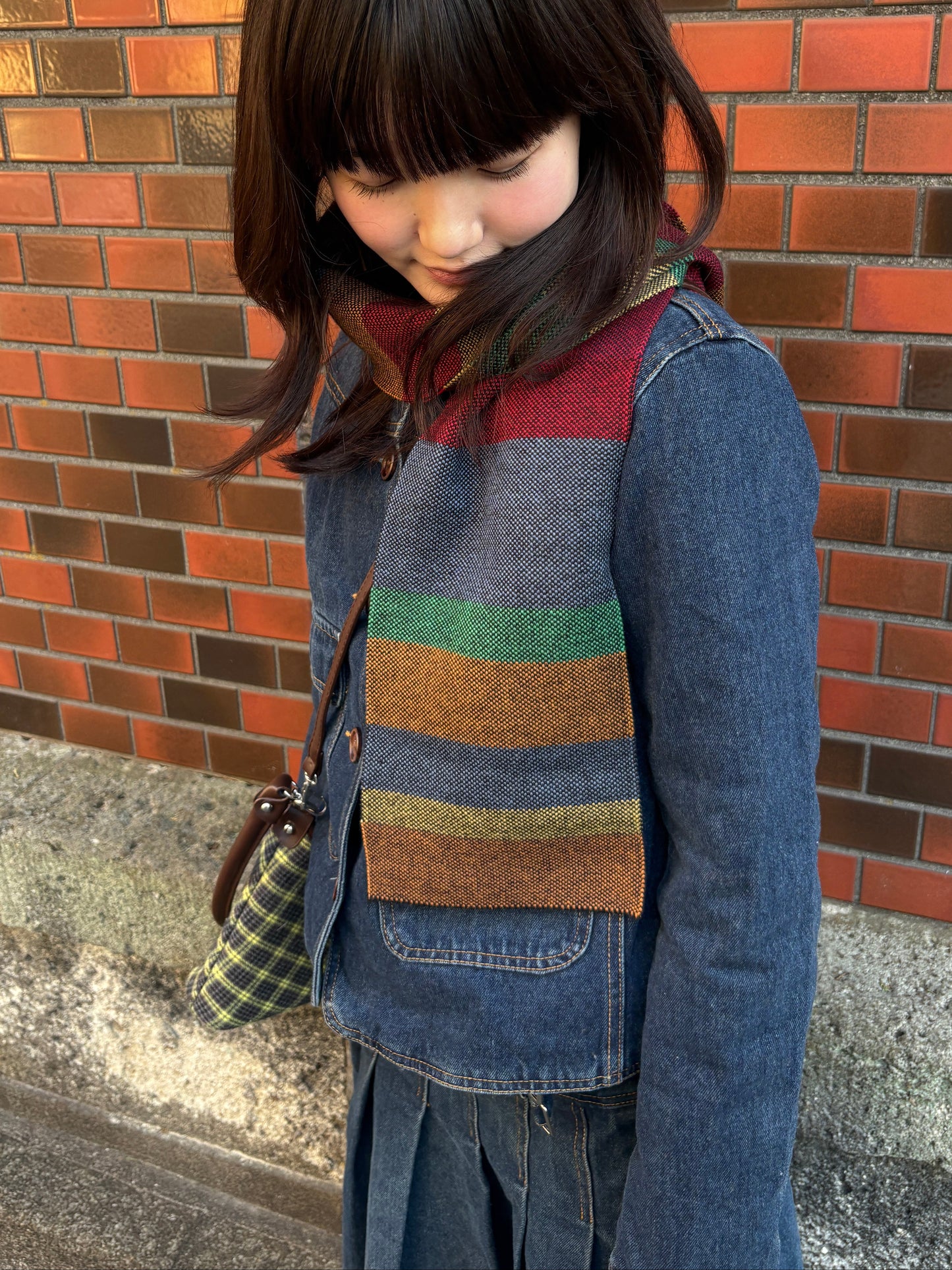 ウールストライプスカーフ DPA43780