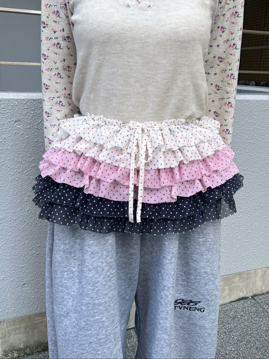 レイヤードドットフリルミニスカート DPB79237