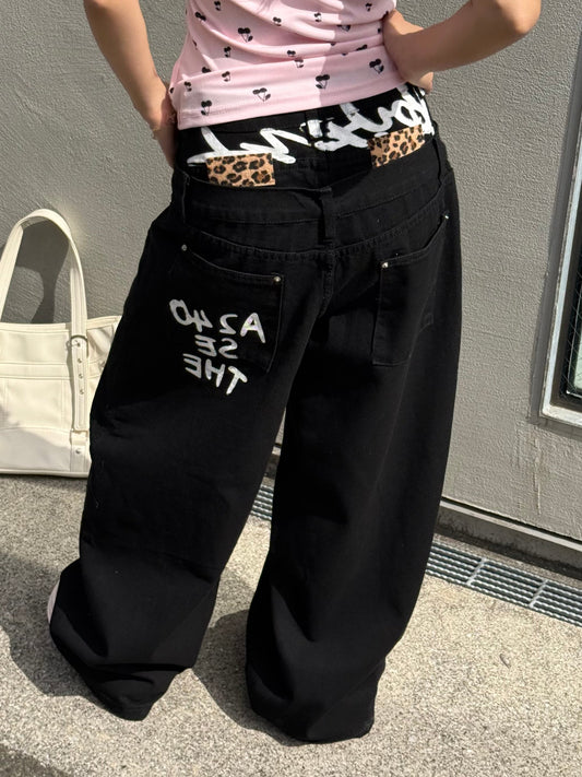 バックレタリングデニムパンツ DPB86257