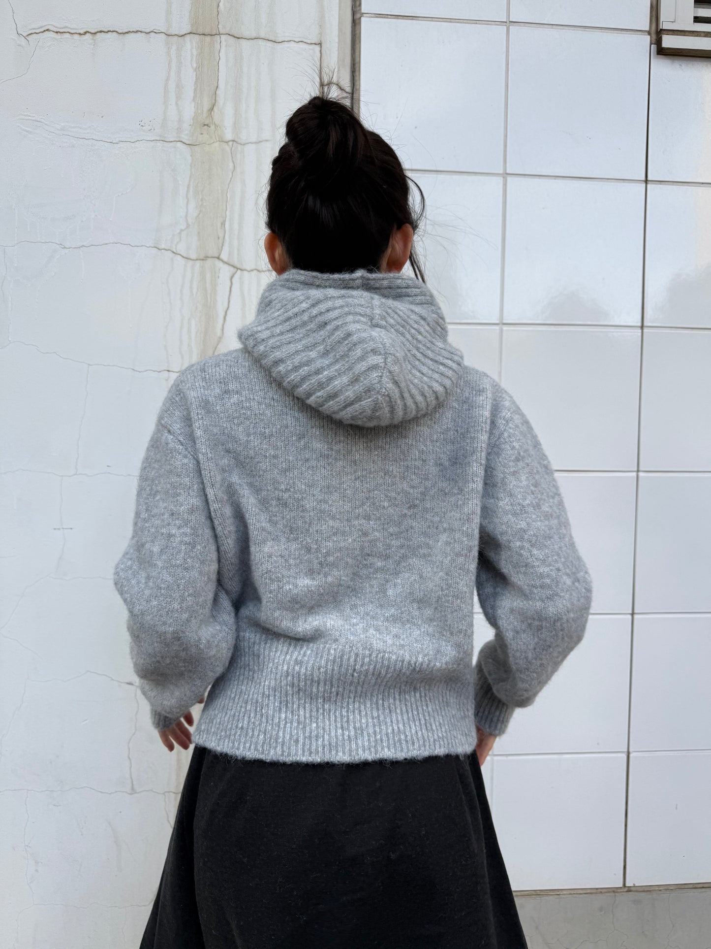 ライトグレーニットカーディガン DPA43737