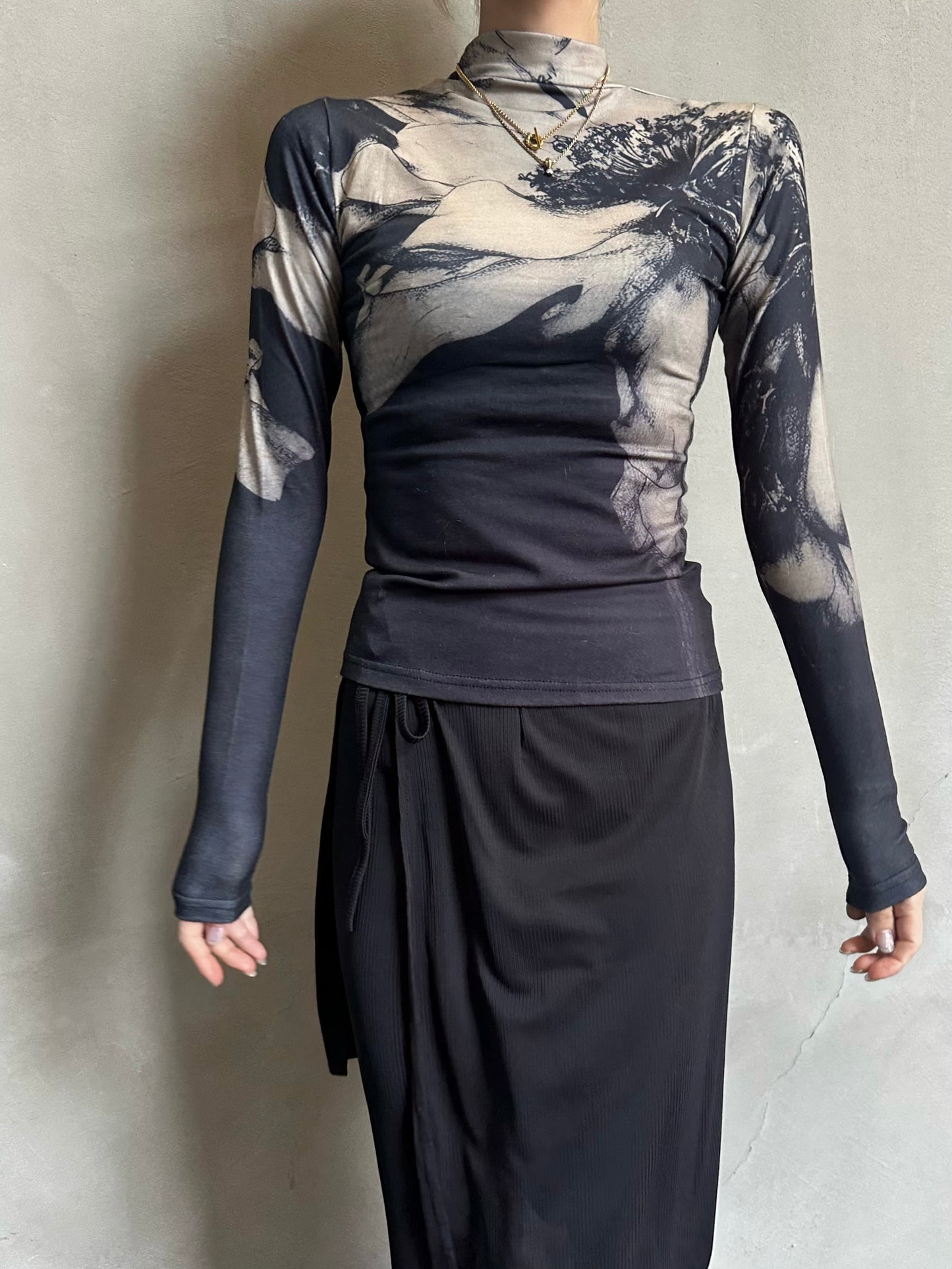 フラワーシースルートップス DPB26661