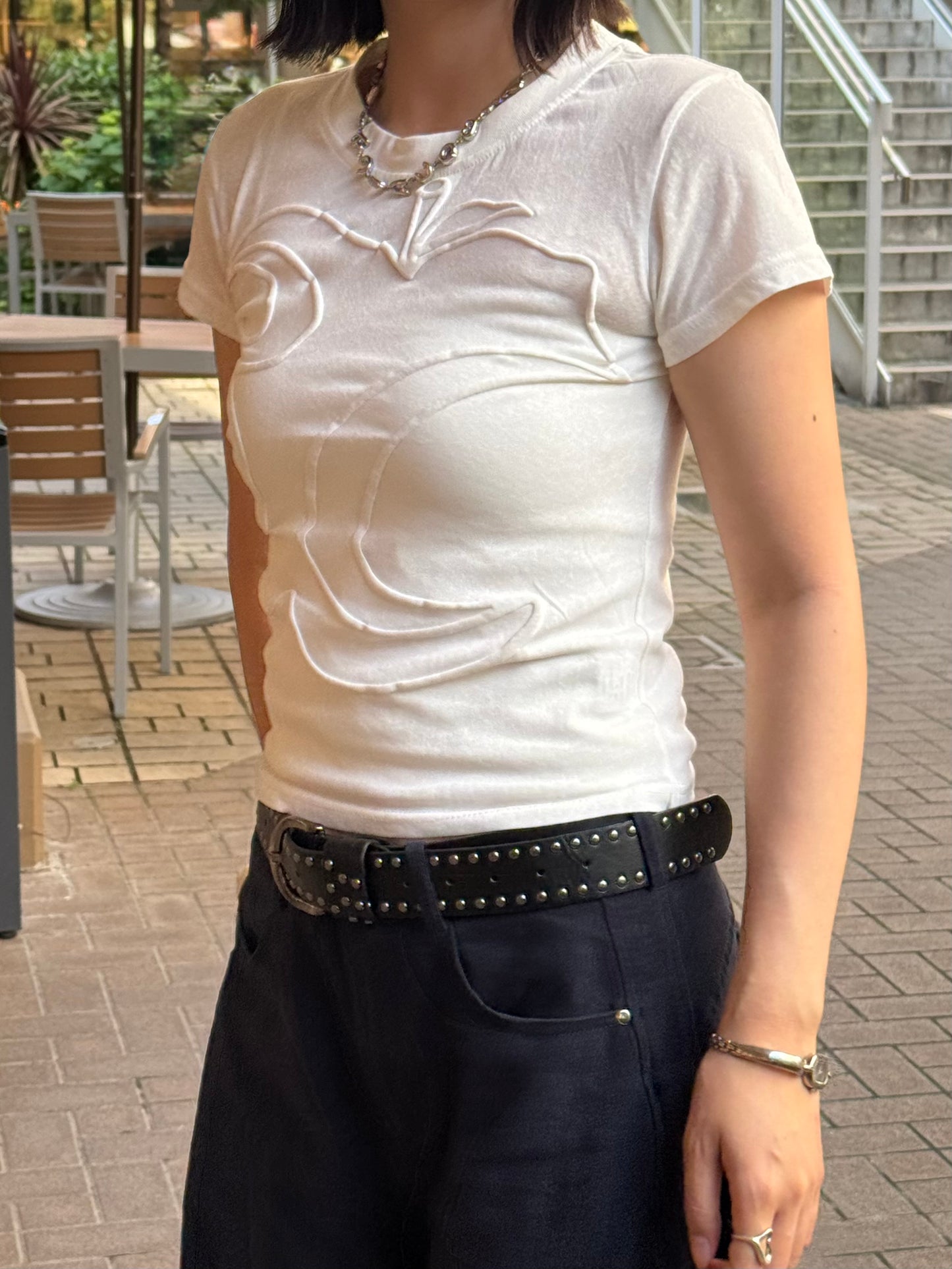 エンボスラインアートTシャツ DPB93111